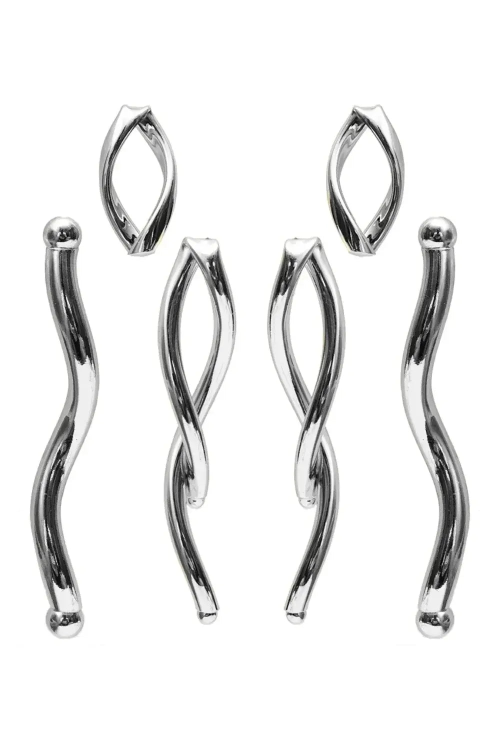 SATIN | shopsatin.ae SATIN | shopsatin.ae Organic Earrings Set – Silver