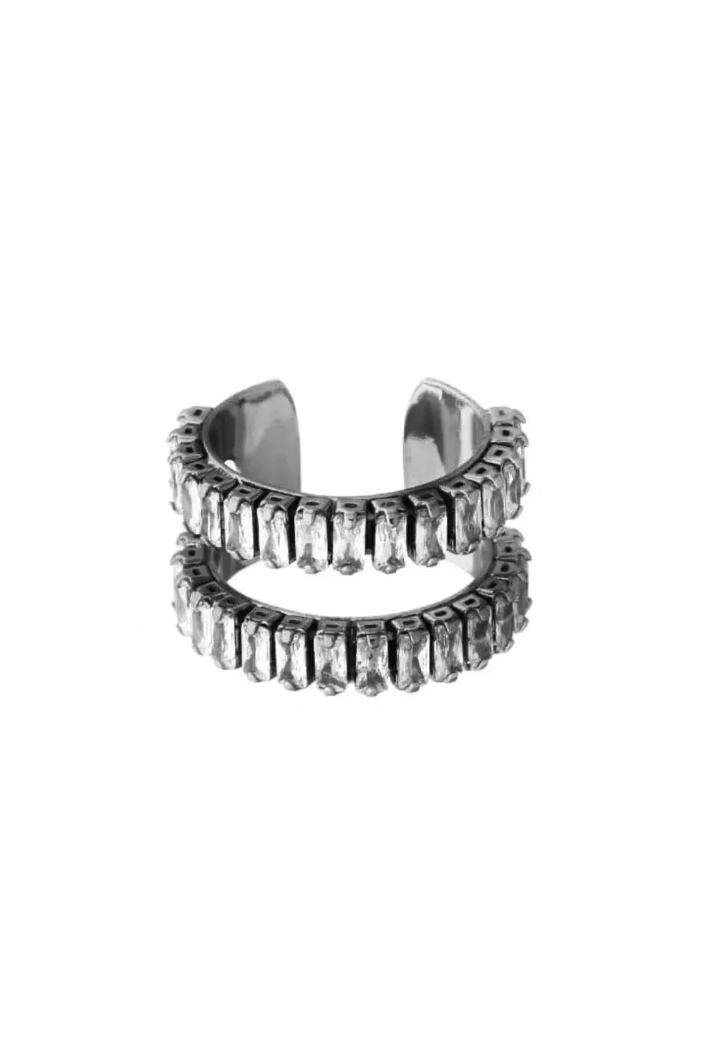 SATIN | shopsatin.ae SATIN | shopsatin.ae New Classic Double Ring – Graphite and Crystal