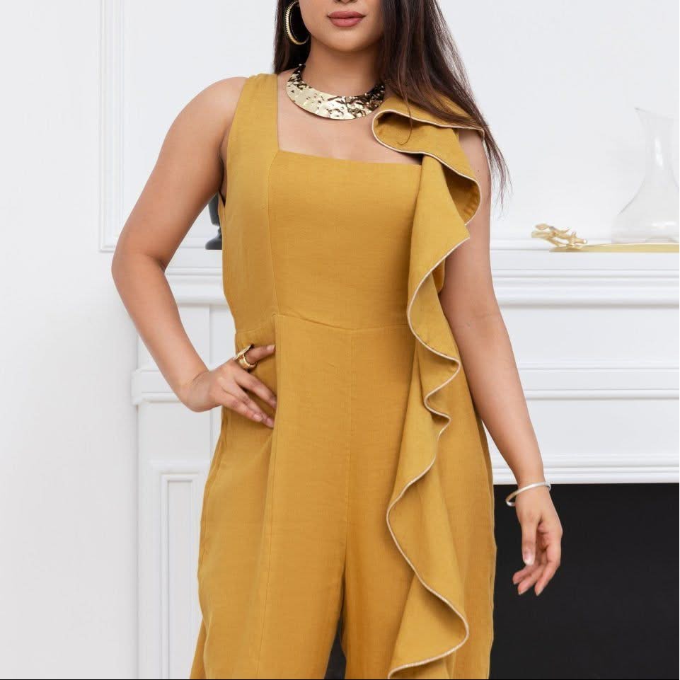 LILLY SARTI Masha Linen Jumpsuit - SATIN | Brazilian Luxury Fashion