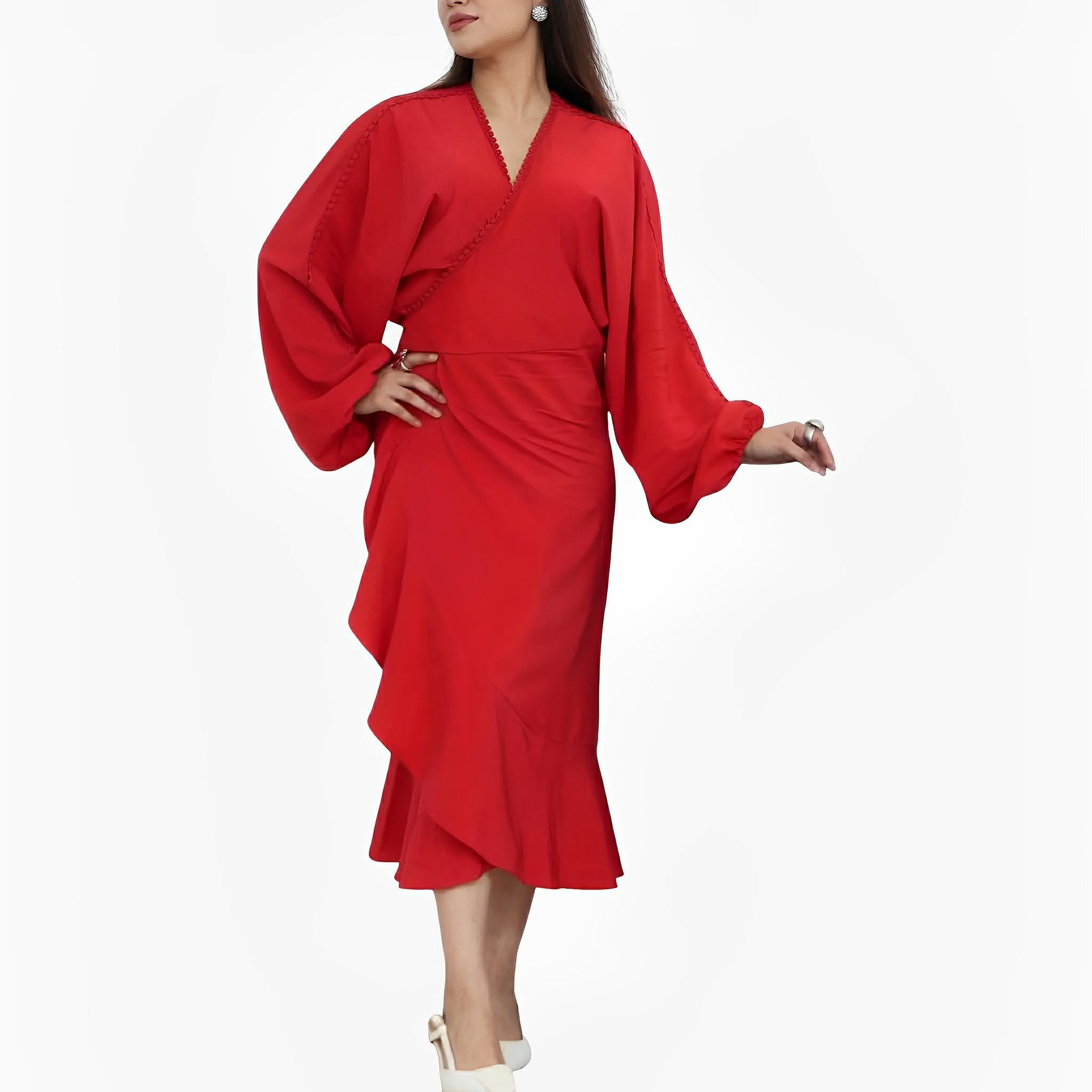 SATIN | Brazilian Luxury Fashion TON AGE TONAGE Red Viscose Dress