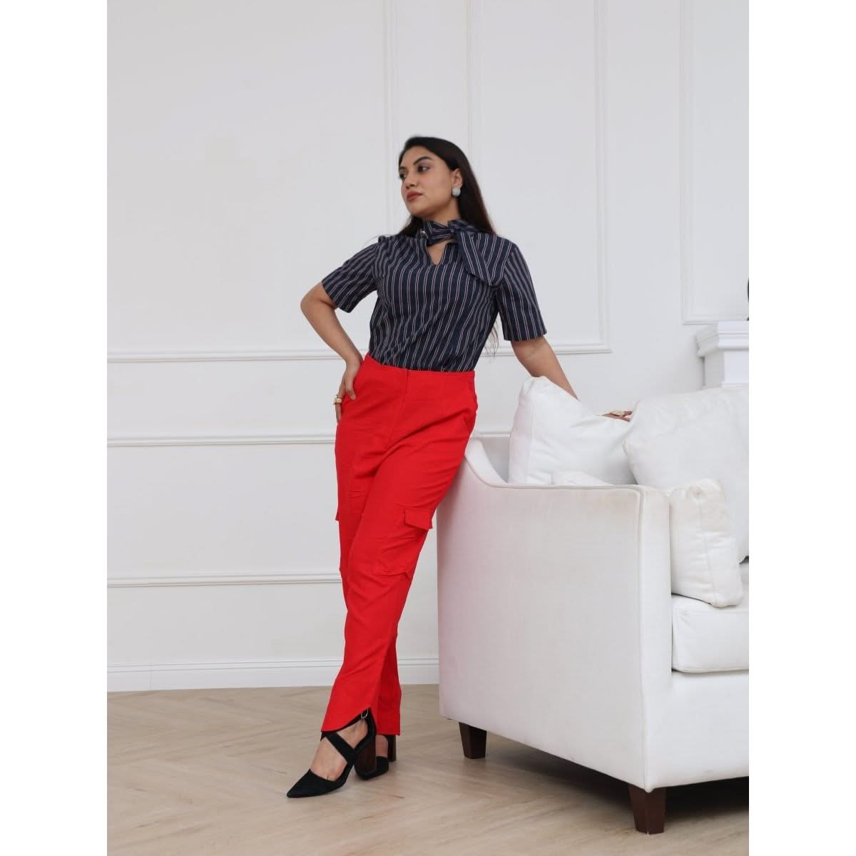LILLY SARTI Linen Cargo Pants - SATIN | Brazilian Luxury Fashion