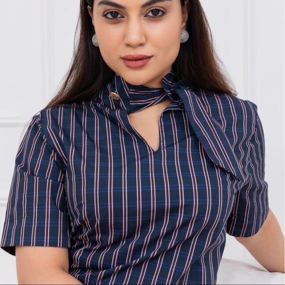 LILLY SARTI Western Scarf Collar Blouse - SATIN | Brazilian Luxury Fashion