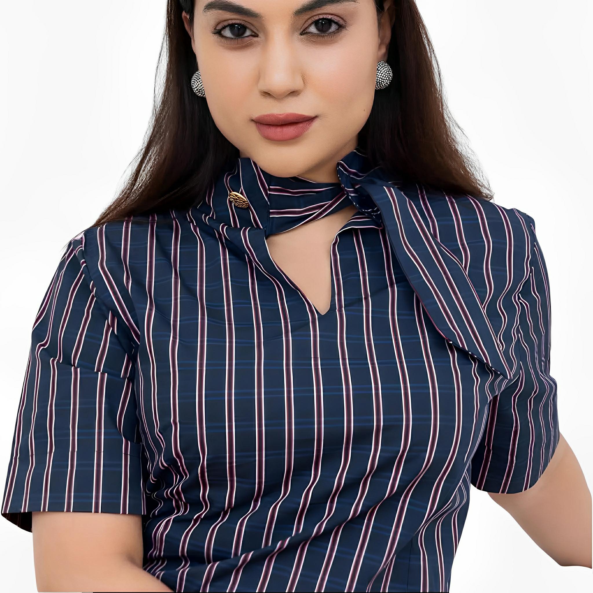 SATIN | Brazilian Luxury Fashion LILLY SARTI LILLY SARTI Western Scarf Collar Blouse