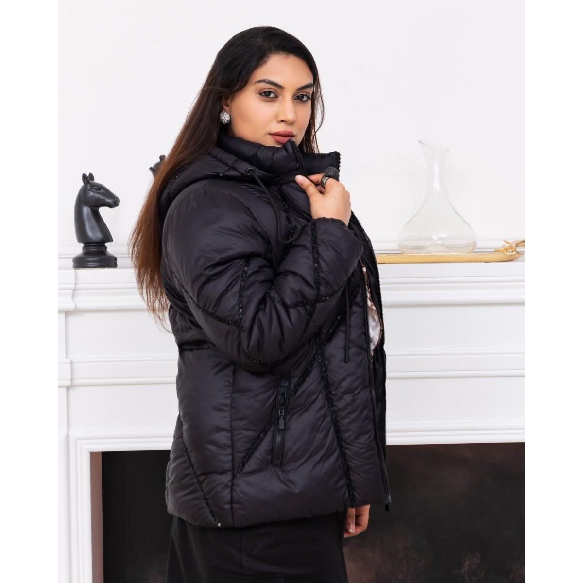 LETHICIA BRONSTEIN Puffer Coat Arinya Nylon Black - SATIN | Brazilian Luxury Fashion