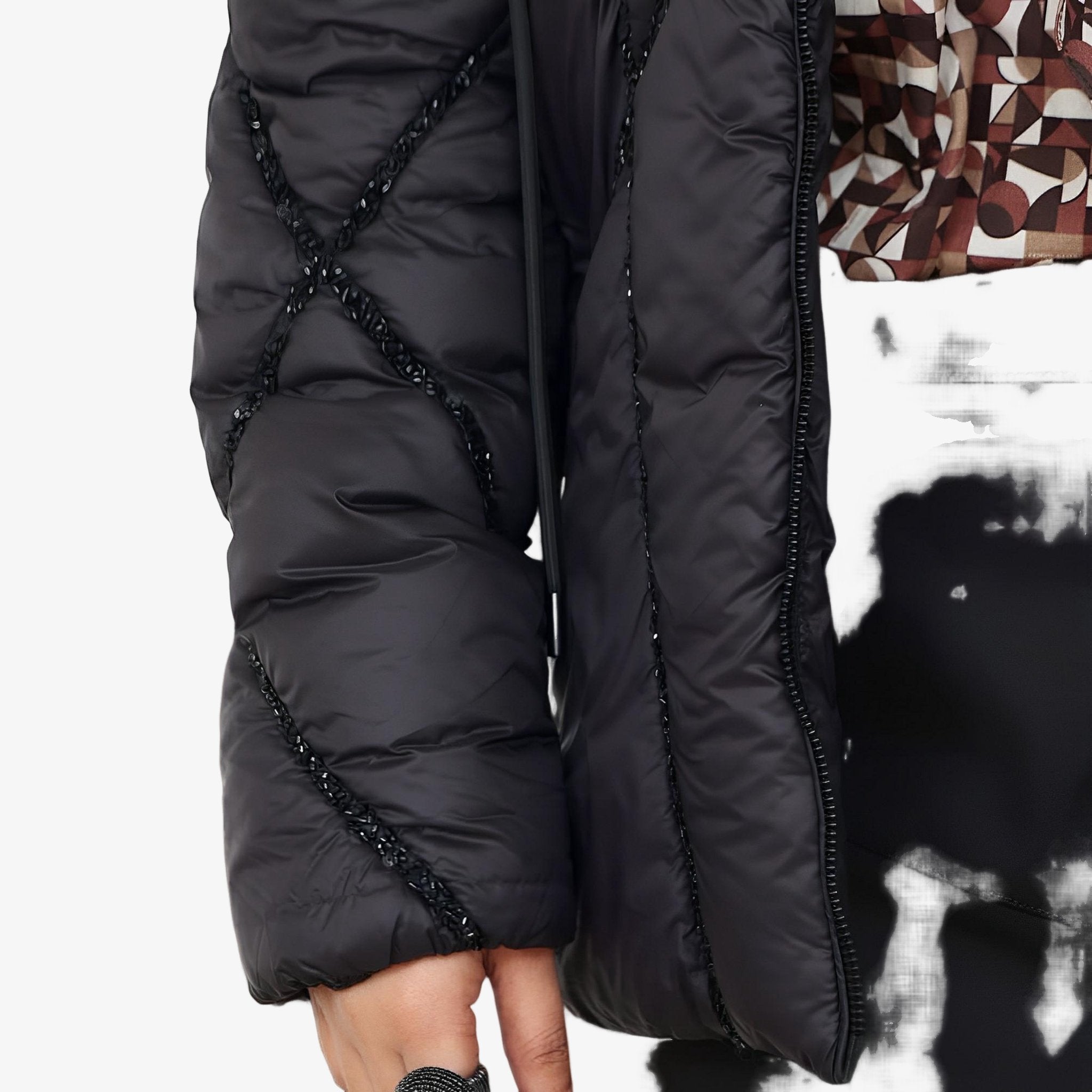 LETHICIA BRONSTEIN Puffer Coat Arinya Nylon Black - SATIN | Brazilian Luxury Fashion