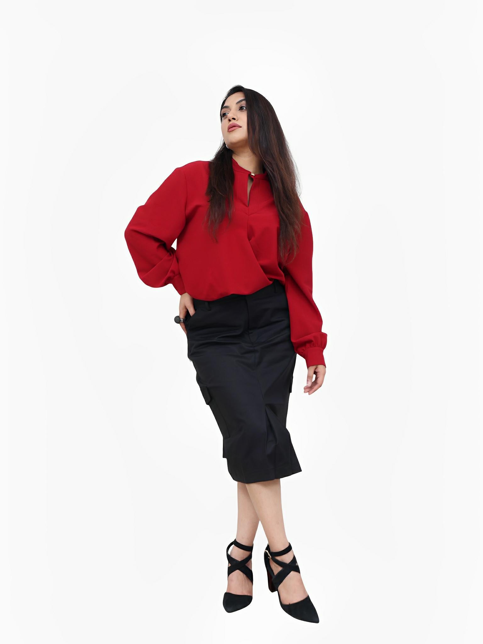 SATIN | Brazilian Luxury Fashion LILLY SARTI LILLY SARTI Twisted Hem Crepe Blouse