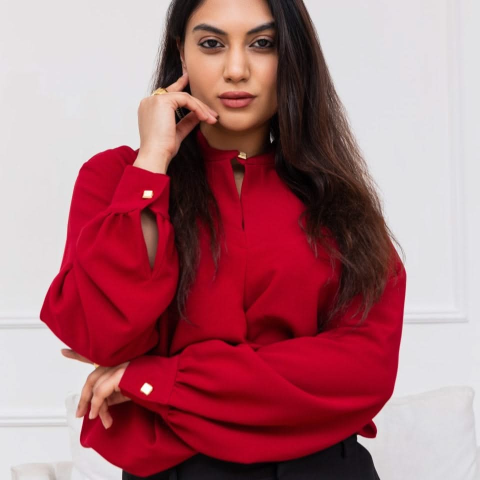 LILLY SARTI Twisted Hem Crepe Blouse Black - SATIN | Brazilian Luxury Fashion