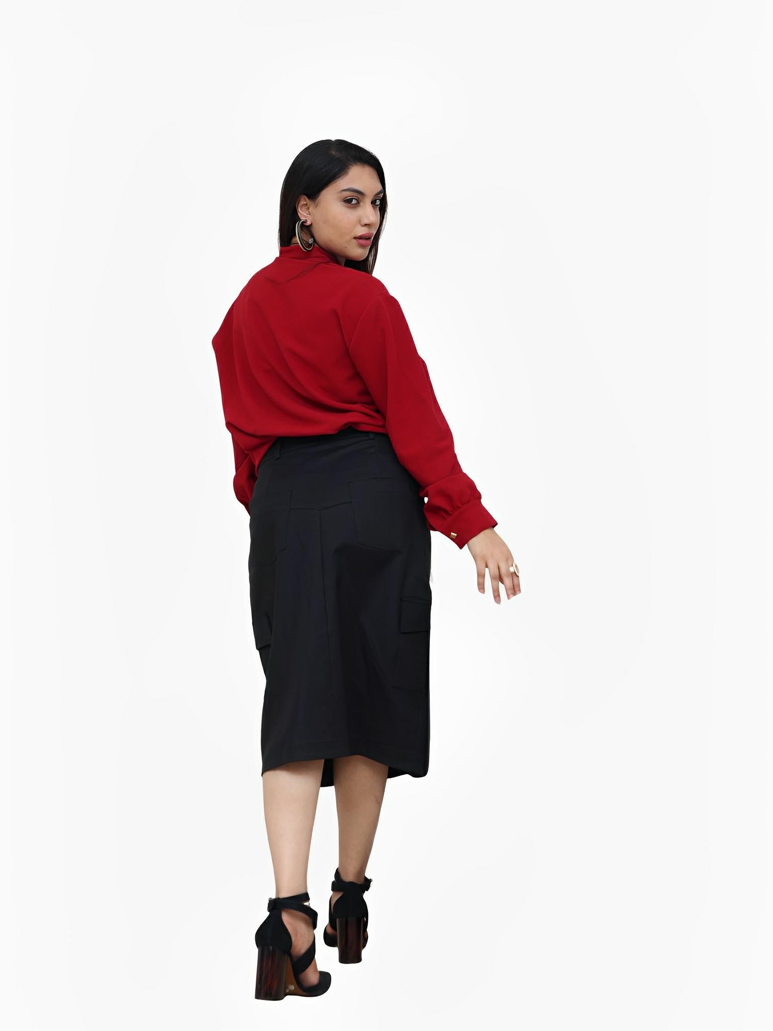 SATIN | Brazilian Luxury Fashion LILLY SARTI LILLY SARTI Twisted Hem Crepe Blouse