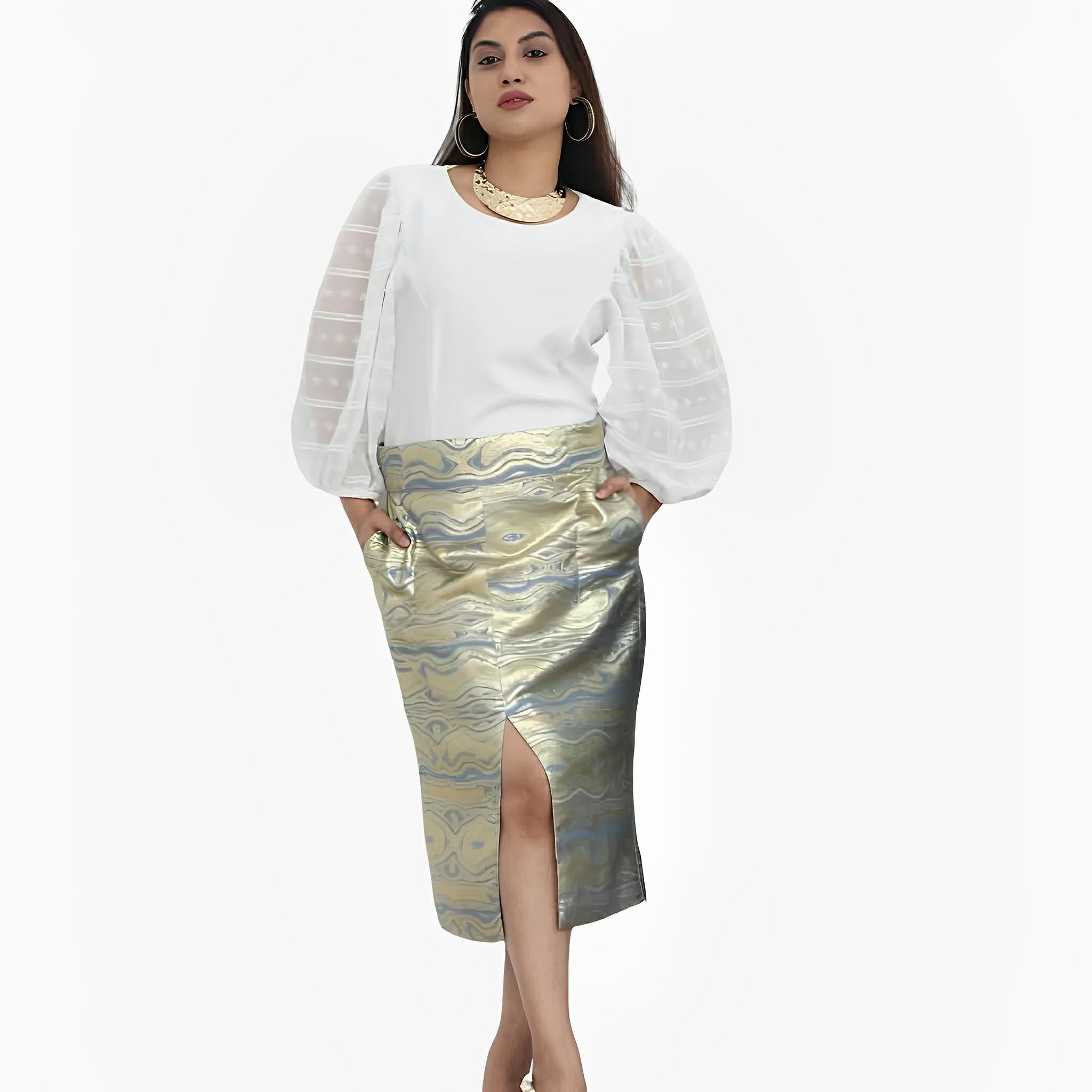 SATIN | Brazilian Luxury Fashion LILLY SARTI LILLY SARTI Anish Pencil Skirt