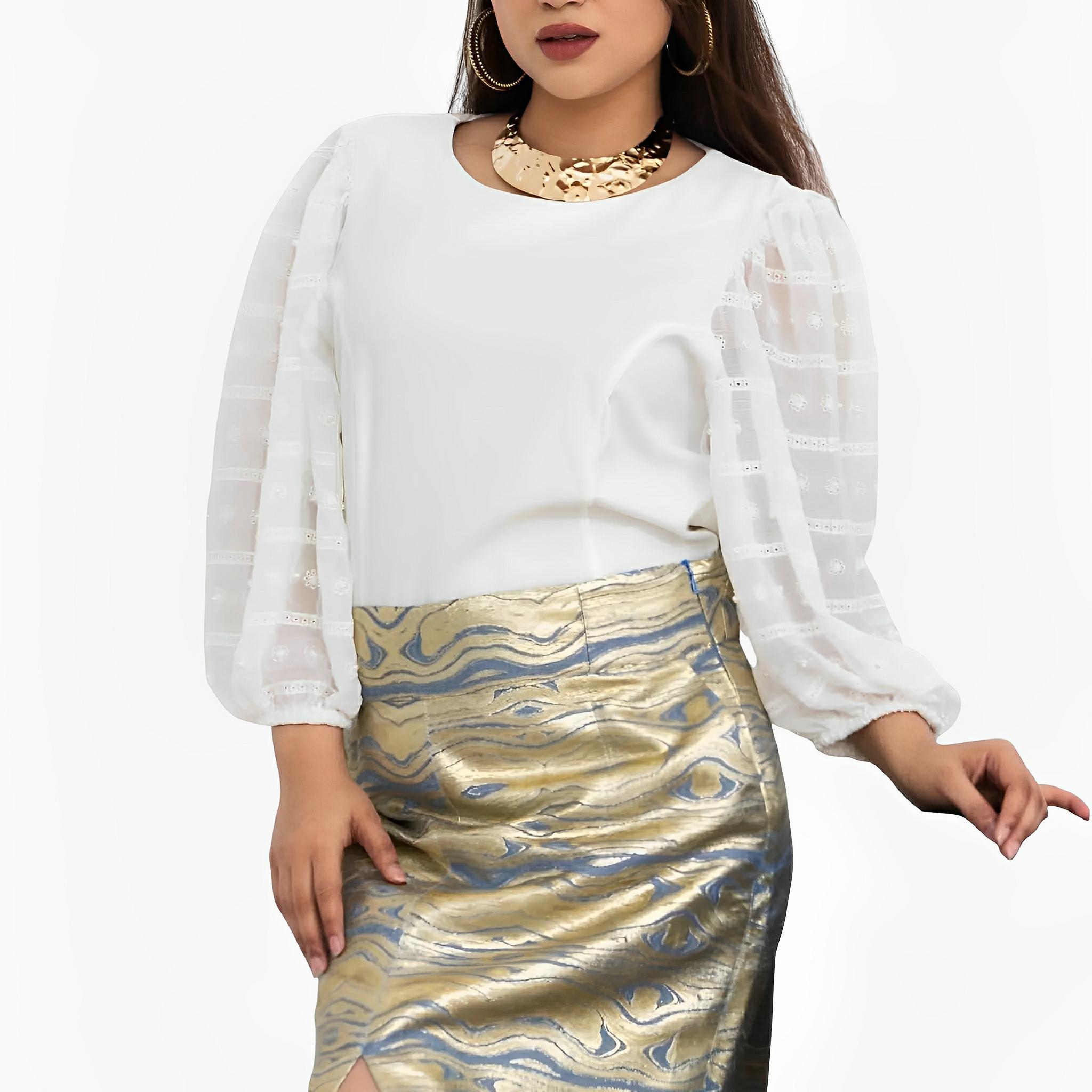 SATIN | Brazilian Luxury Fashion TON AGE TONAGE Off-White Tailored Zurich Blouse