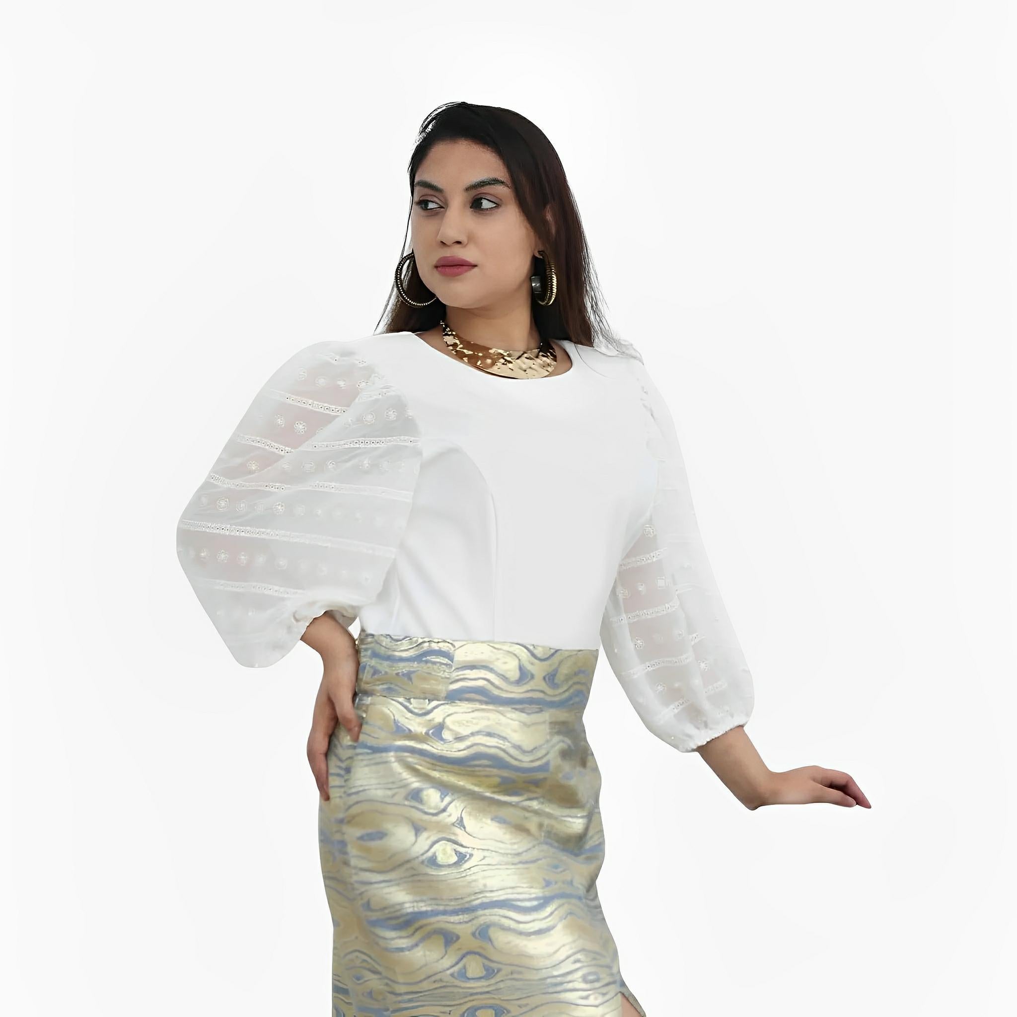 SATIN | Brazilian Luxury Fashion TON AGE TONAGE Off-White Tailored Zurich Blouse