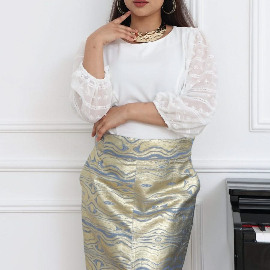 LILLY SARTI Anish Pencil Skirt - SATIN | Brazilian Luxury Fashion