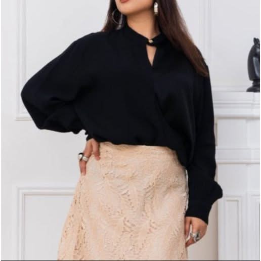 LILLY SARTI Twisted Hem Crepe Blouse - SATIN | Brazilian Luxury Fashion