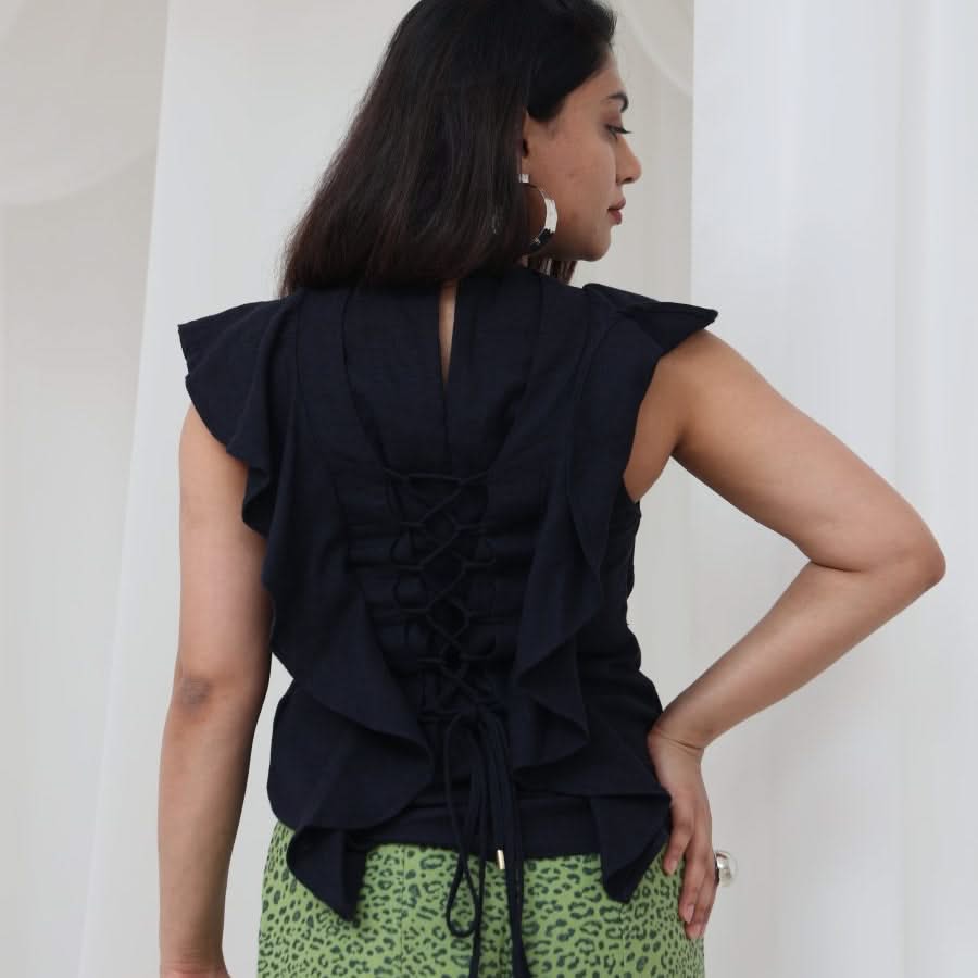 LILLY SARTI Fish Tied Blouse - SATIN | Brazilian Luxury Fashion