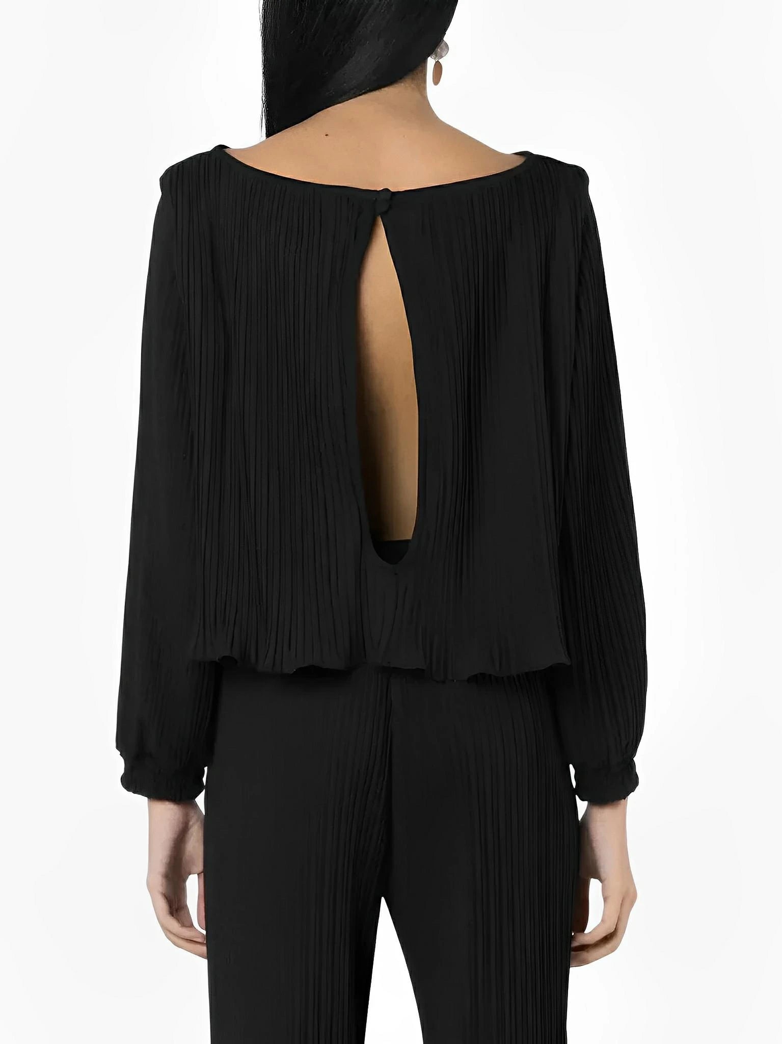 SATIN | Brazilian Luxury Fashion SATIN | Brazilian Luxury Fashion Neriage- Black blouse LEGBI