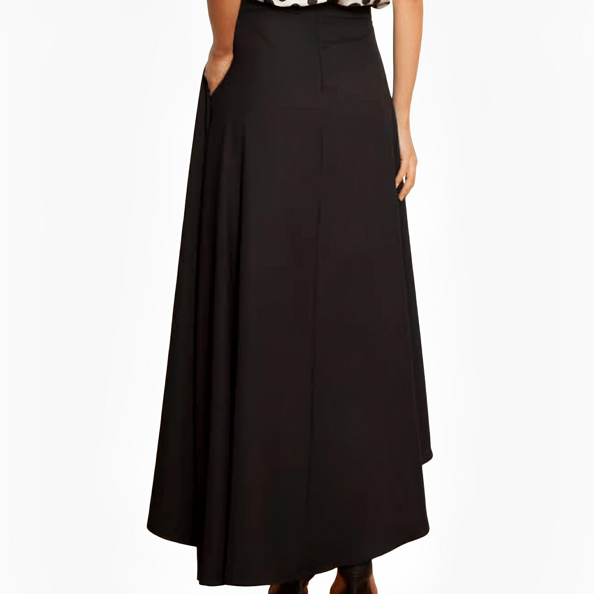 SATIN | Brazilian Luxury Fashion TON AGE TONAGE Black Tailored Zurich Skirt