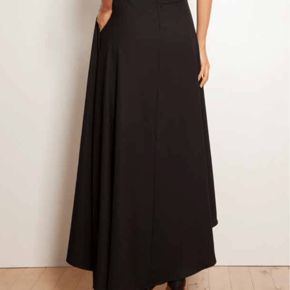 TONAGE Black Tailored Zurich Skirt - SATIN | Brazilian Luxury Fashion