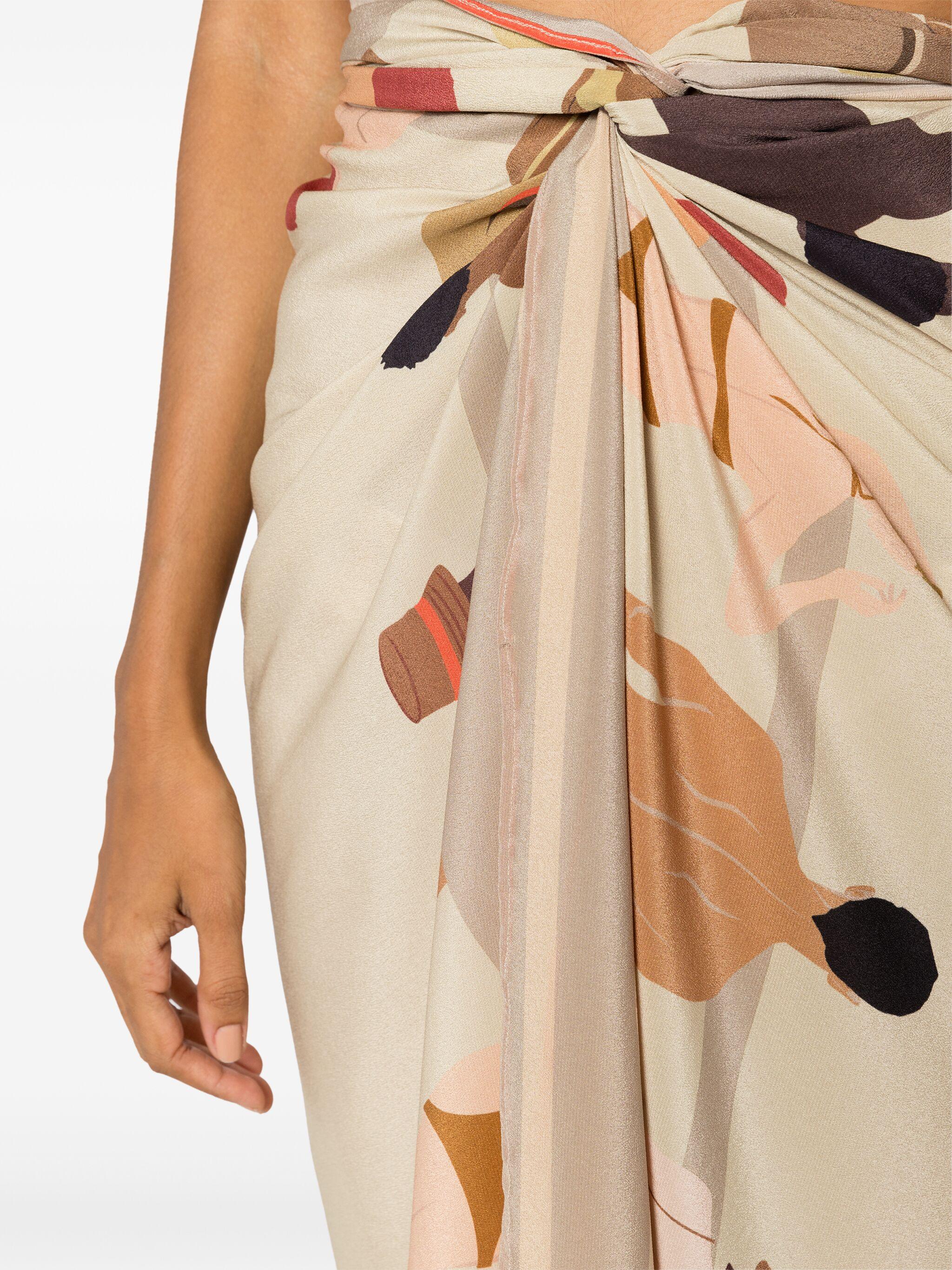 AMIR SLAMA Silk Pareo - SATIN | Brazilian Luxury Fashion