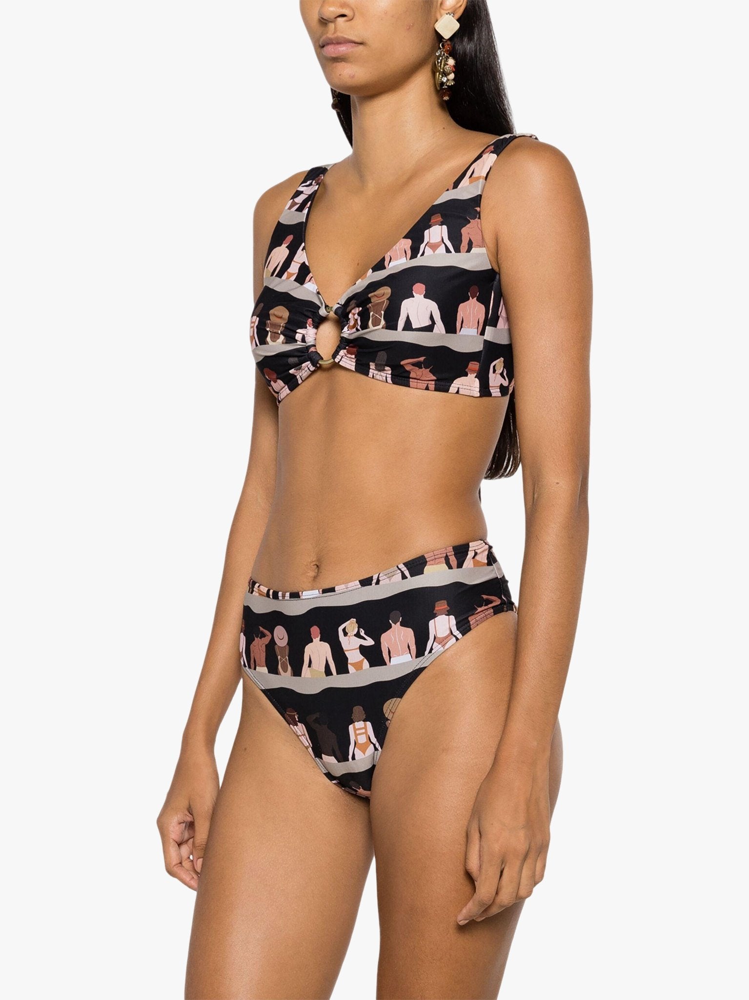 SATIN | Brazilian Luxury Fashion AMIR SLAMA AMIR SLAMA Bikini Top With Ring Detail