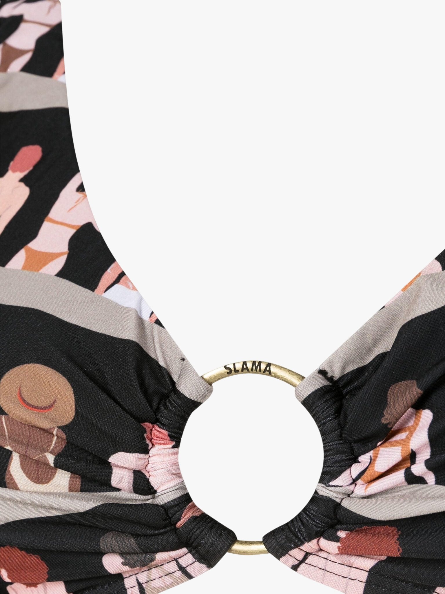 SATIN | Brazilian Luxury Fashion AMIR SLAMA AMIR SLAMA Bikini Top With Ring Detail