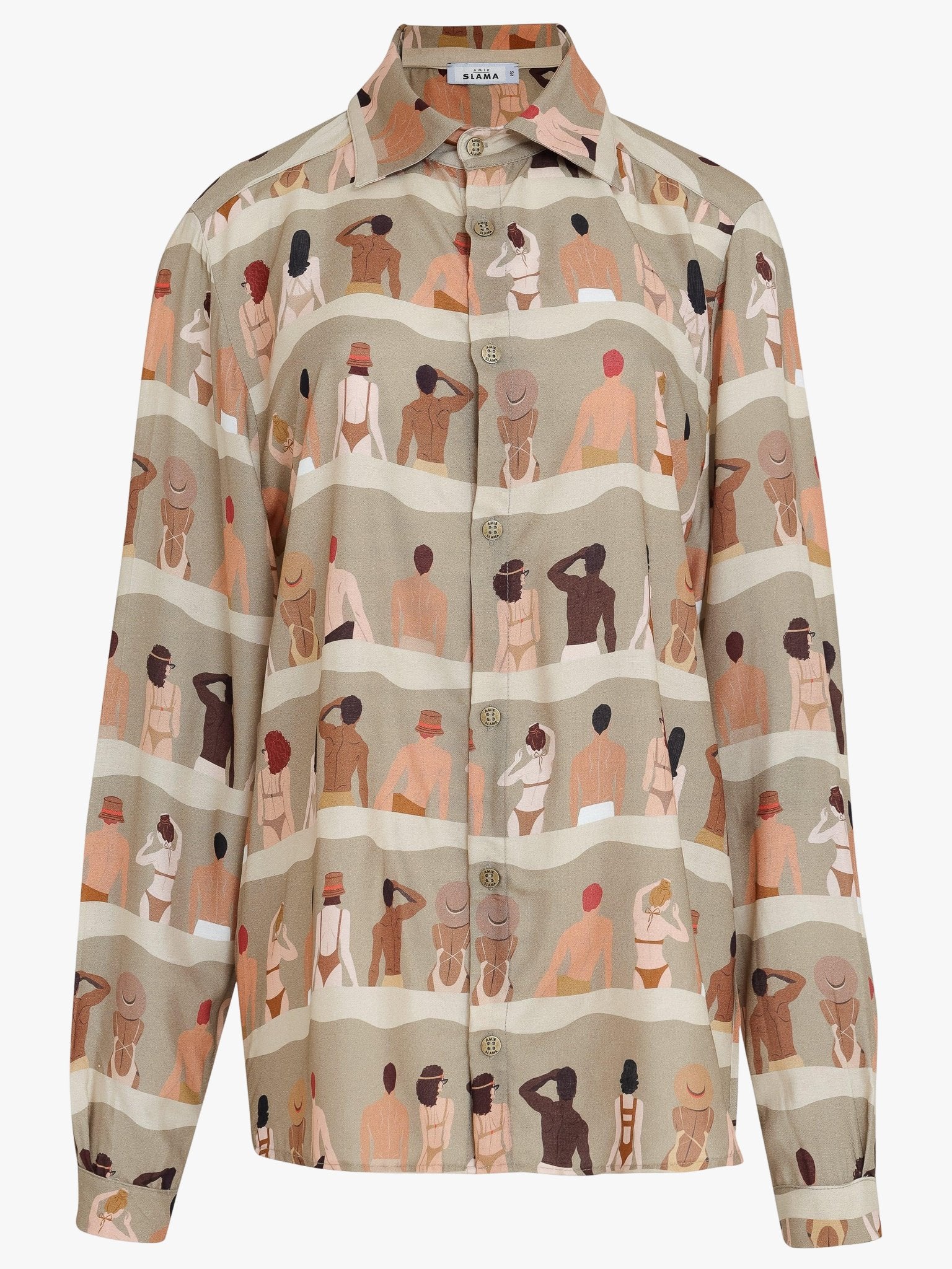 SATIN | Brazilian Luxury Fashion AMIR SLAMA AMIR SLAMA Long Sleeve Viscose Shirt