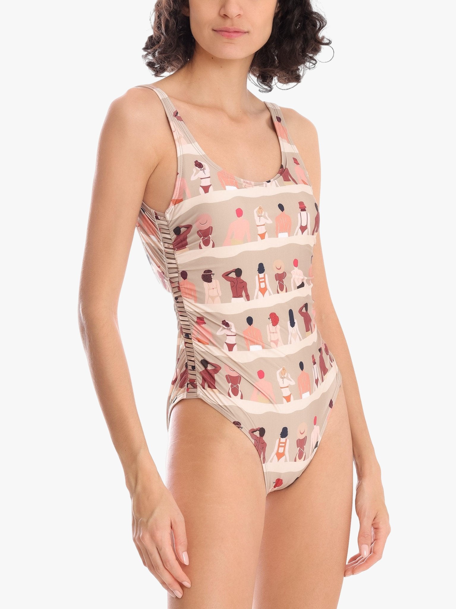 SATIN | Brazilian Luxury Fashion AMIR SLAMA AMIR SLAMA Swimsuit With Side Straps And Cutout Detail