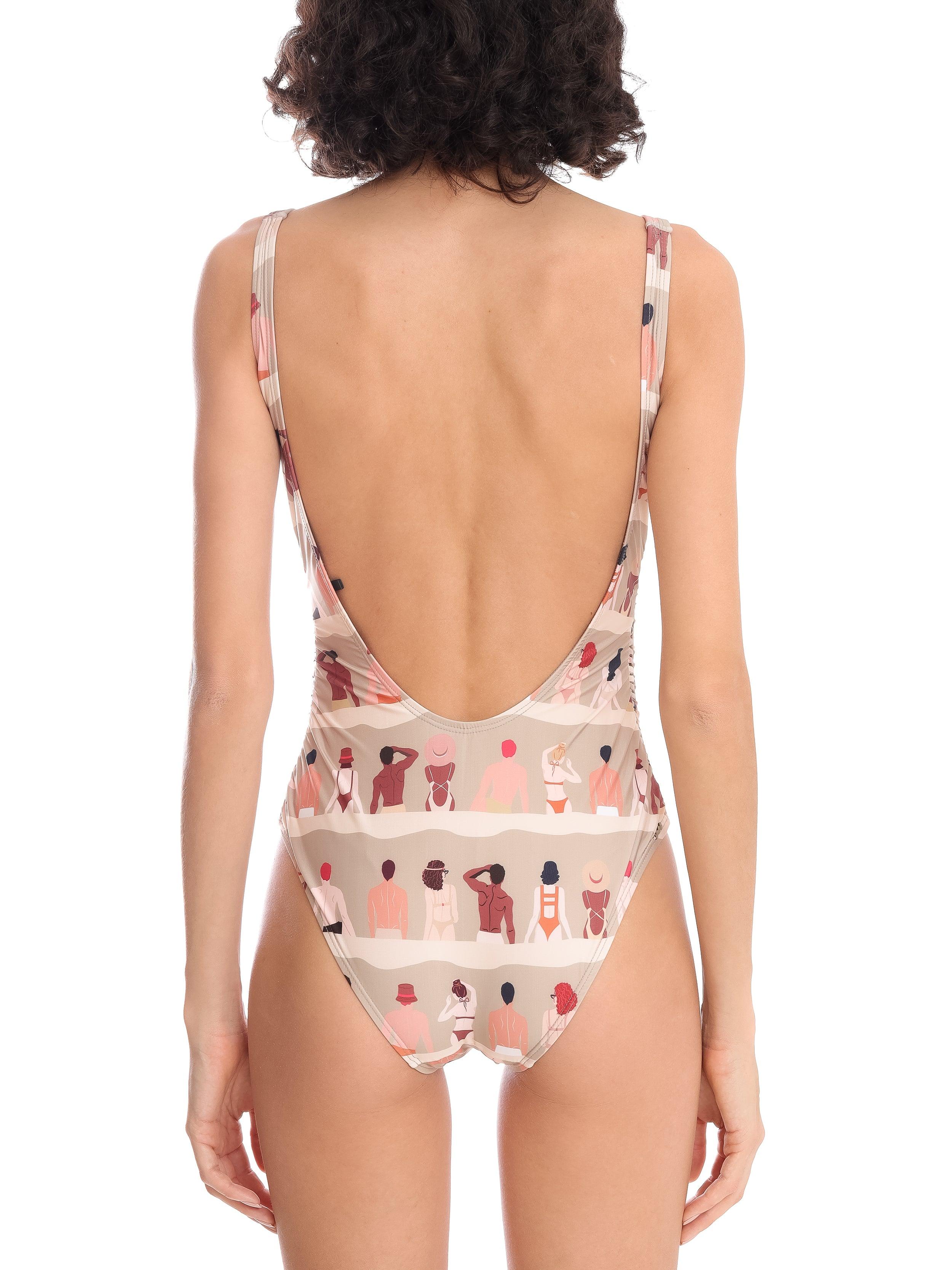 AMIR SLAMA Swimsuit With Side Straps And Cutout Detail - SATIN | Brazilian Luxury Fashion