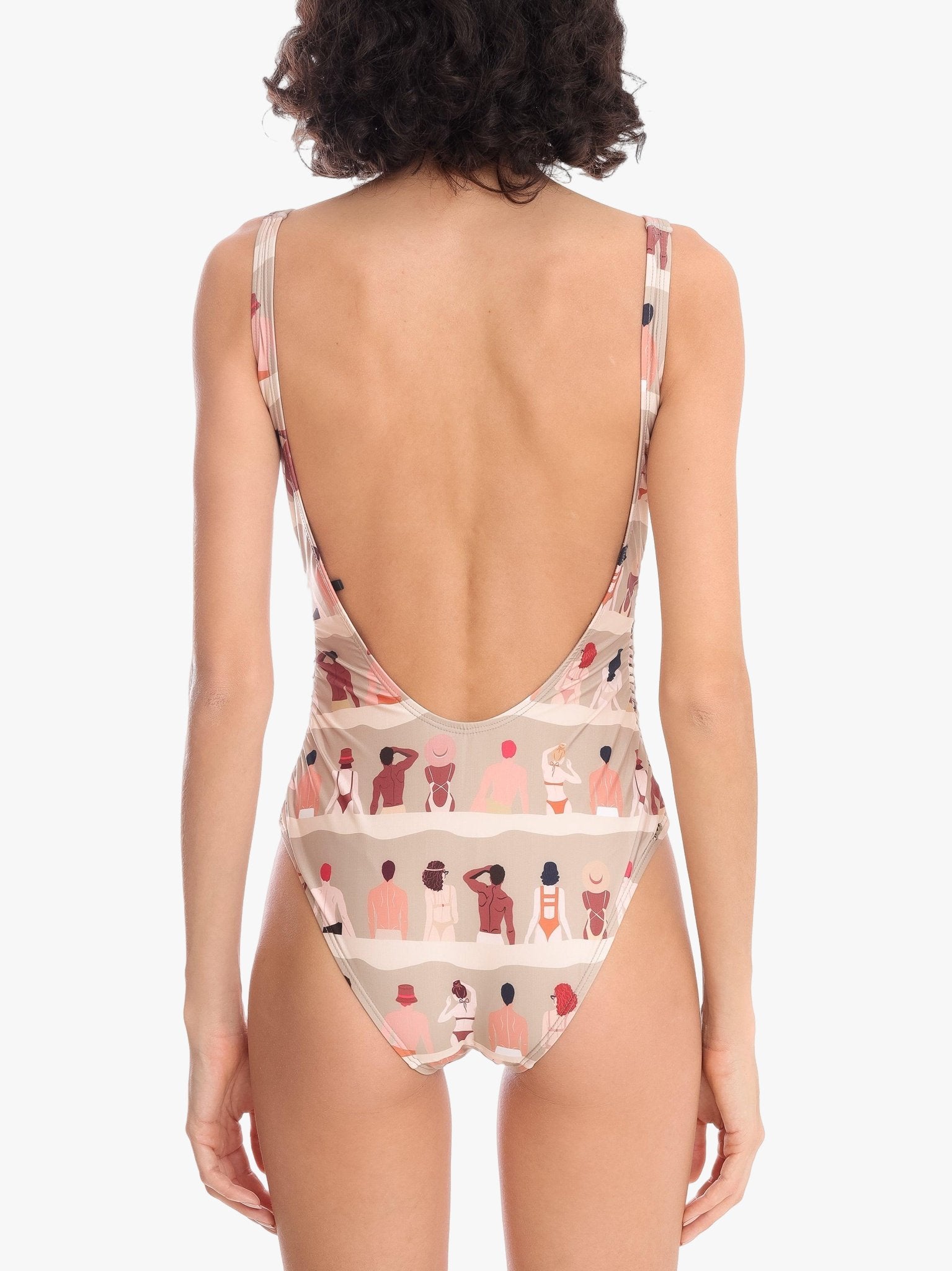 SATIN | Brazilian Luxury Fashion AMIR SLAMA AMIR SLAMA Swimsuit With Side Straps And Cutout Detail