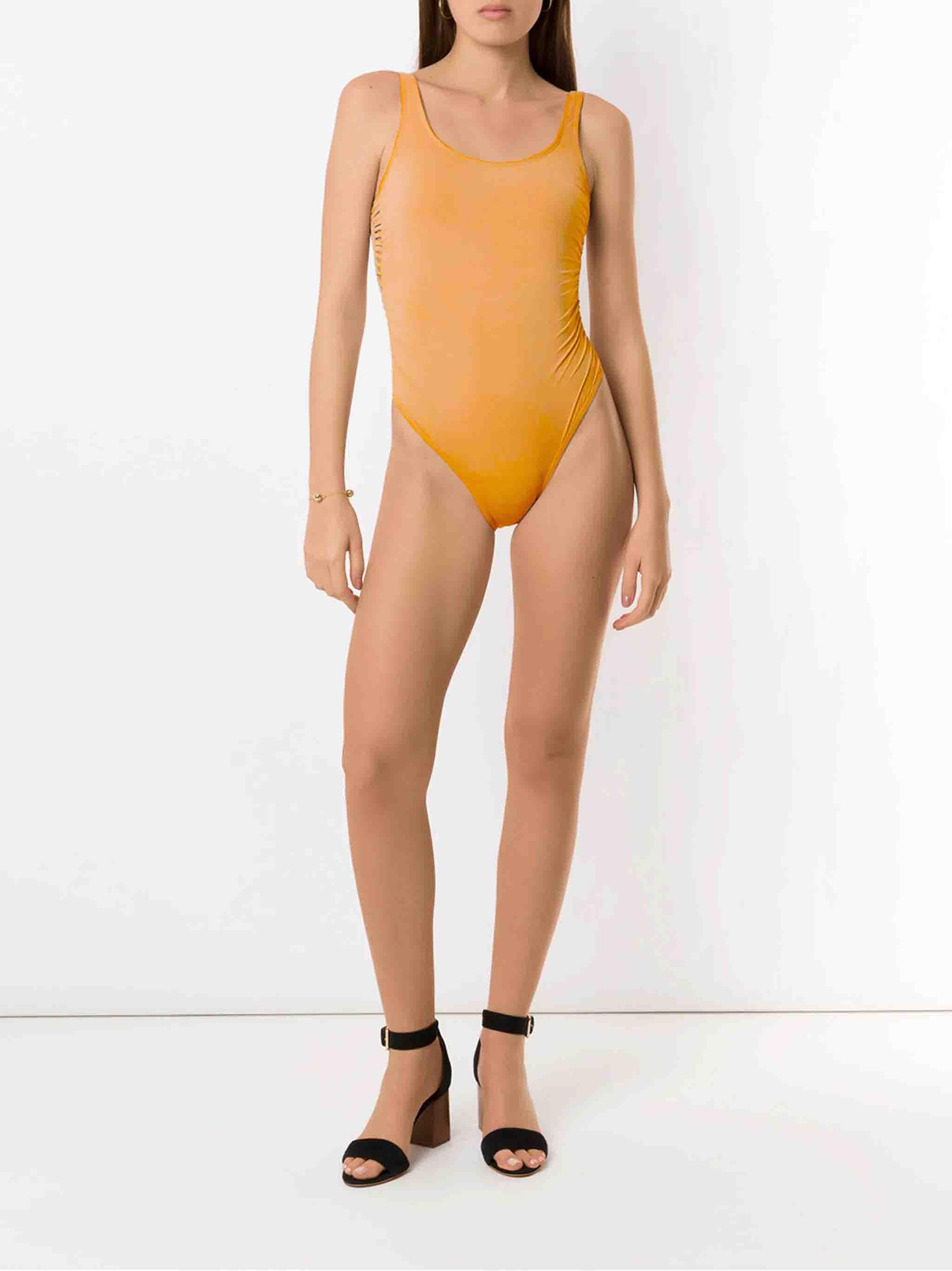 AMIR SLAMA Swimsuit With Side Straps And Cutout Detail - SATIN | Brazilian Luxury Fashion