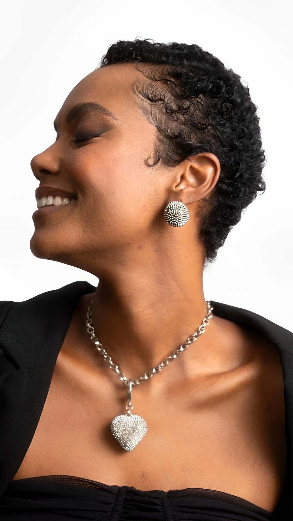 SATIN | Brazilian Luxury Fashion JULIANA MANZINI JULIANA MANZINI Fashion Jewelry - Silver Canopy Ring With Rhinestones - Refined Luxury