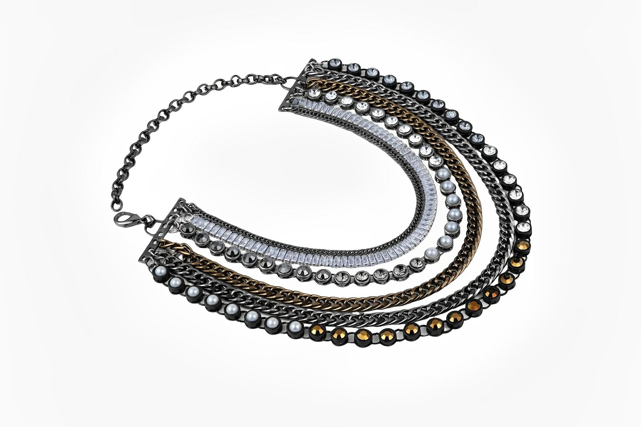 SATIN | Brazilian Luxury Fashion JULIANA MANZINI JULIANA MANZINI Fashion Jewelry - Maxi Glam Necklace In Colorful Bath Mix