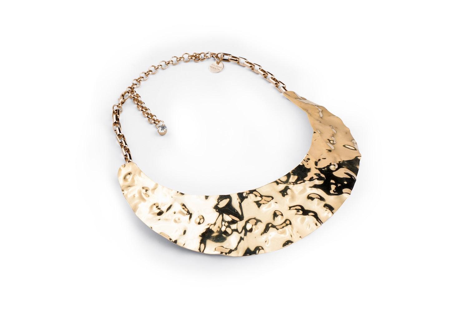 JULIANA MANZINI Fashion Jewelry - Exclusive Golden Life Hi-Lo Short Necklace - SATIN | Brazilian Luxury Fashion