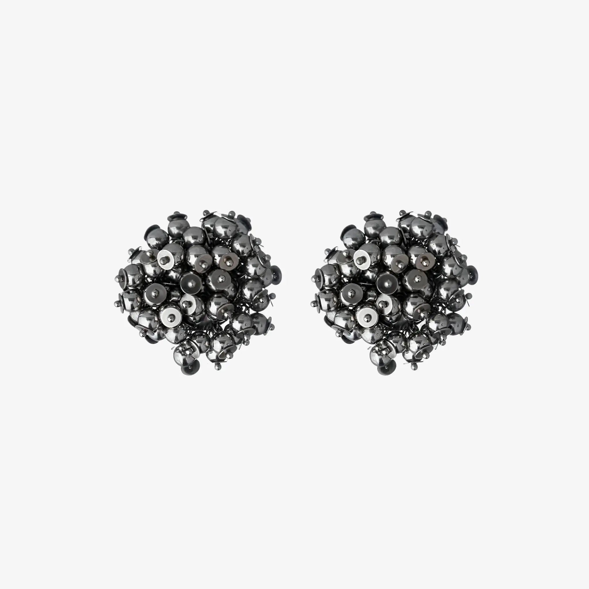 SATIN | Brazilian Luxury Fashion JULIANA MANZINI JULIANA MANZINI Fashion Jewelry - Silver Ball Earrings - Timeless Style