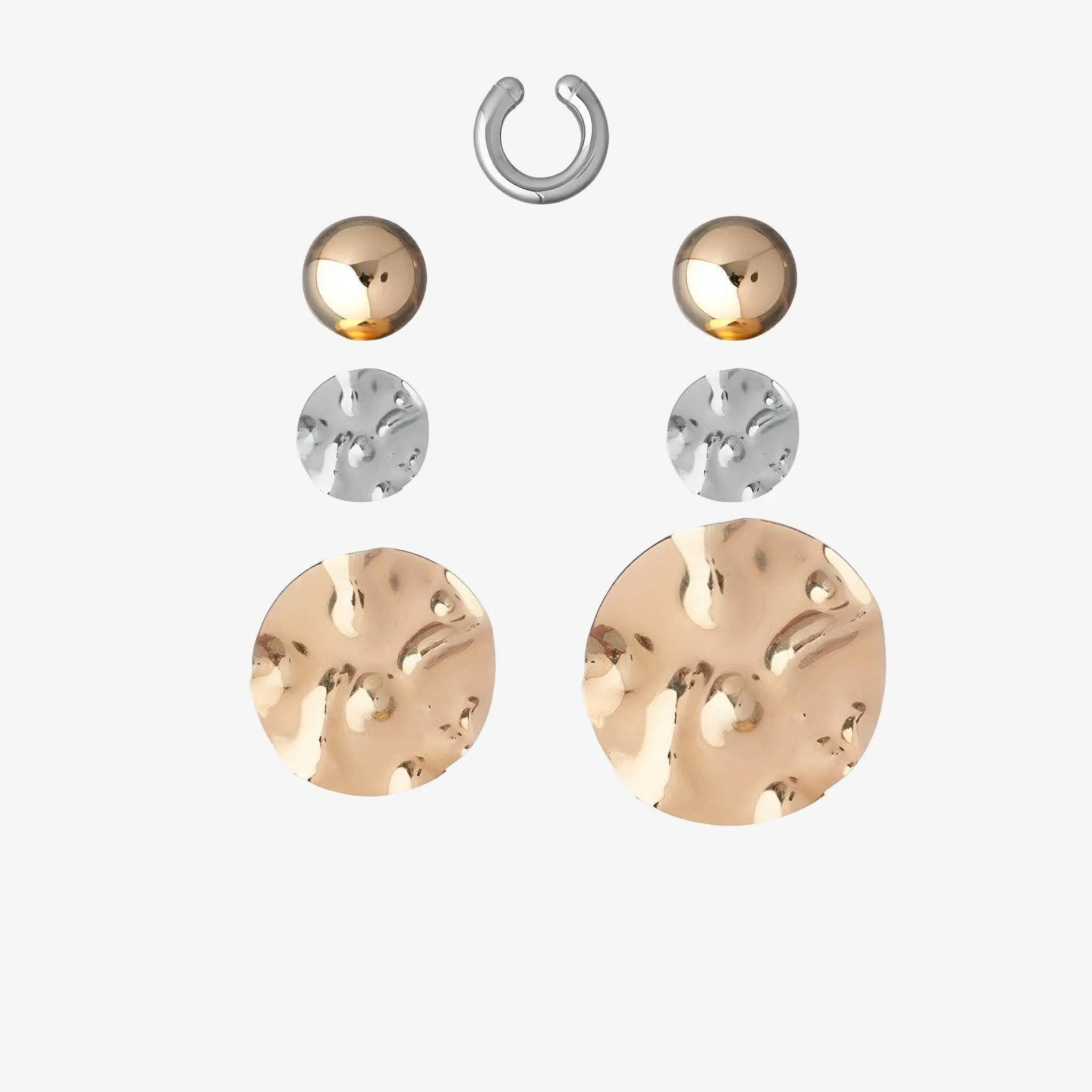 SATIN | Brazilian Luxury Fashion JULIANA MANZINI JULIANA MANZINI Fashion Jewelry - Life Hi-Lo Mix Earrings Kit - Bath Mix Finish