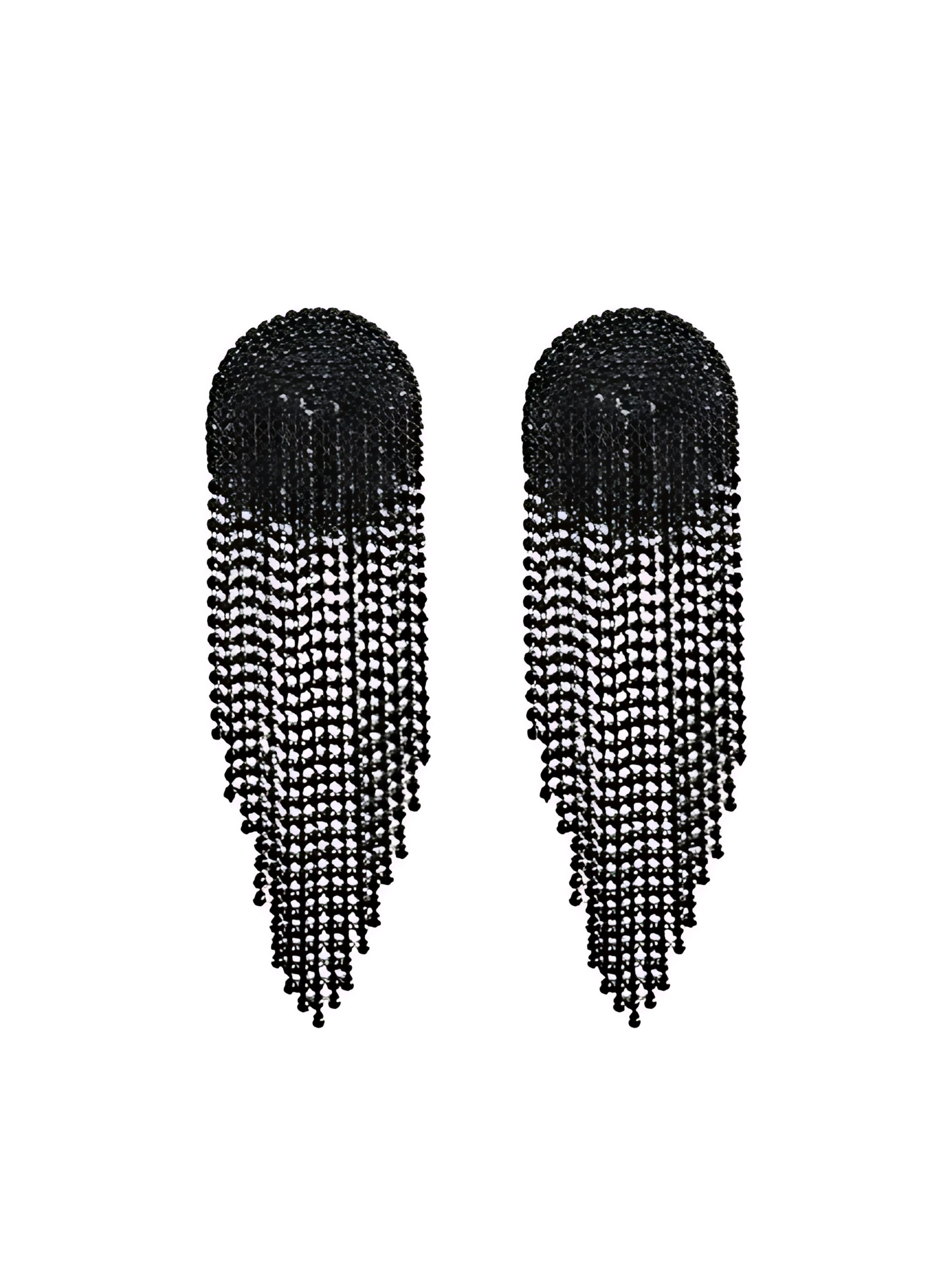 JULIANA MANZINI Fashion Jewelry - Maxi Black Graphite Shine Earrings - SATIN | Brazilian Luxury Fashion