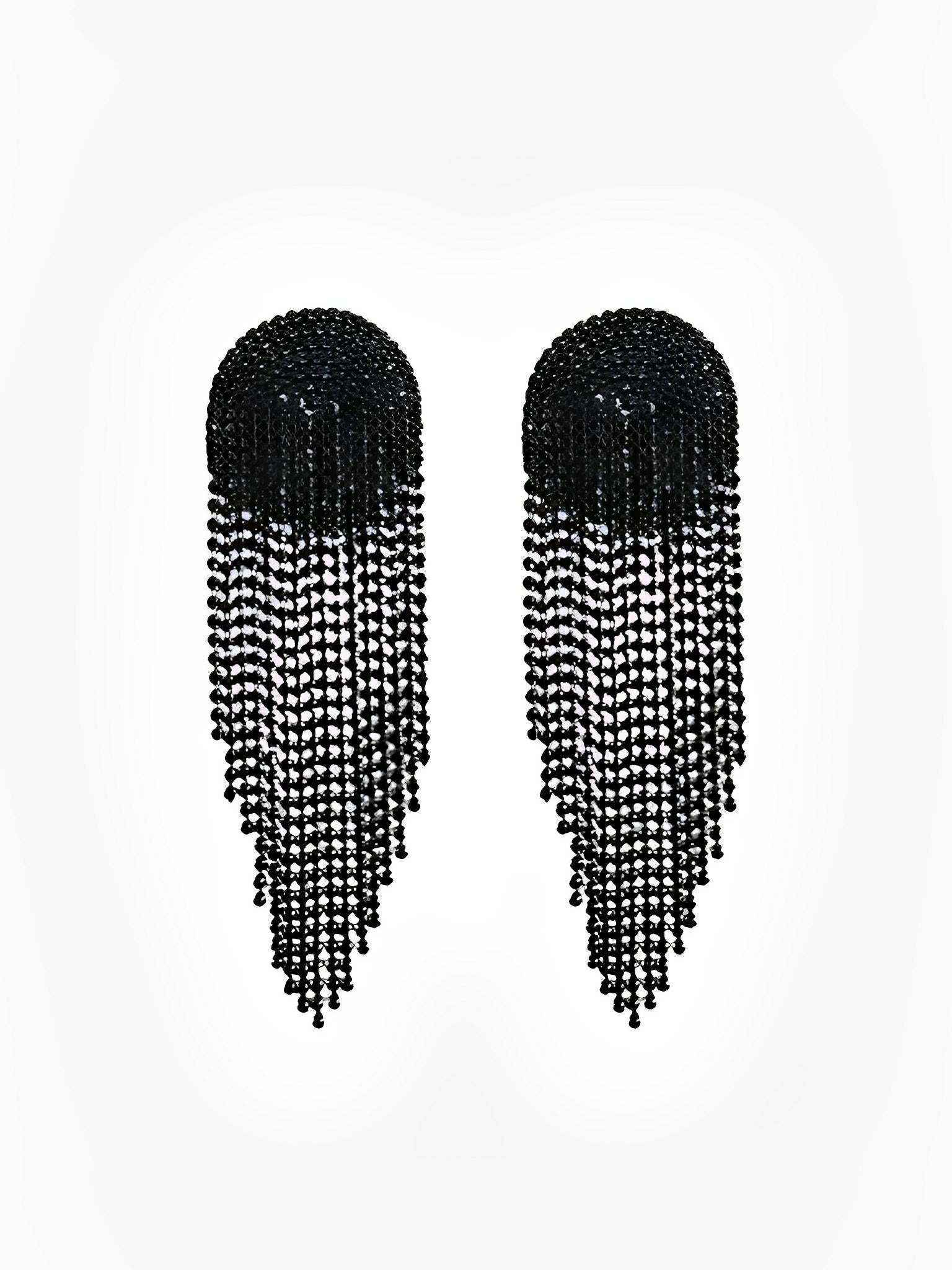 SATIN | Brazilian Luxury Fashion JULIANA MANZINI JULIANA MANZINI Fashion Jewelry - Maxi Black Graphite Shine Earrings