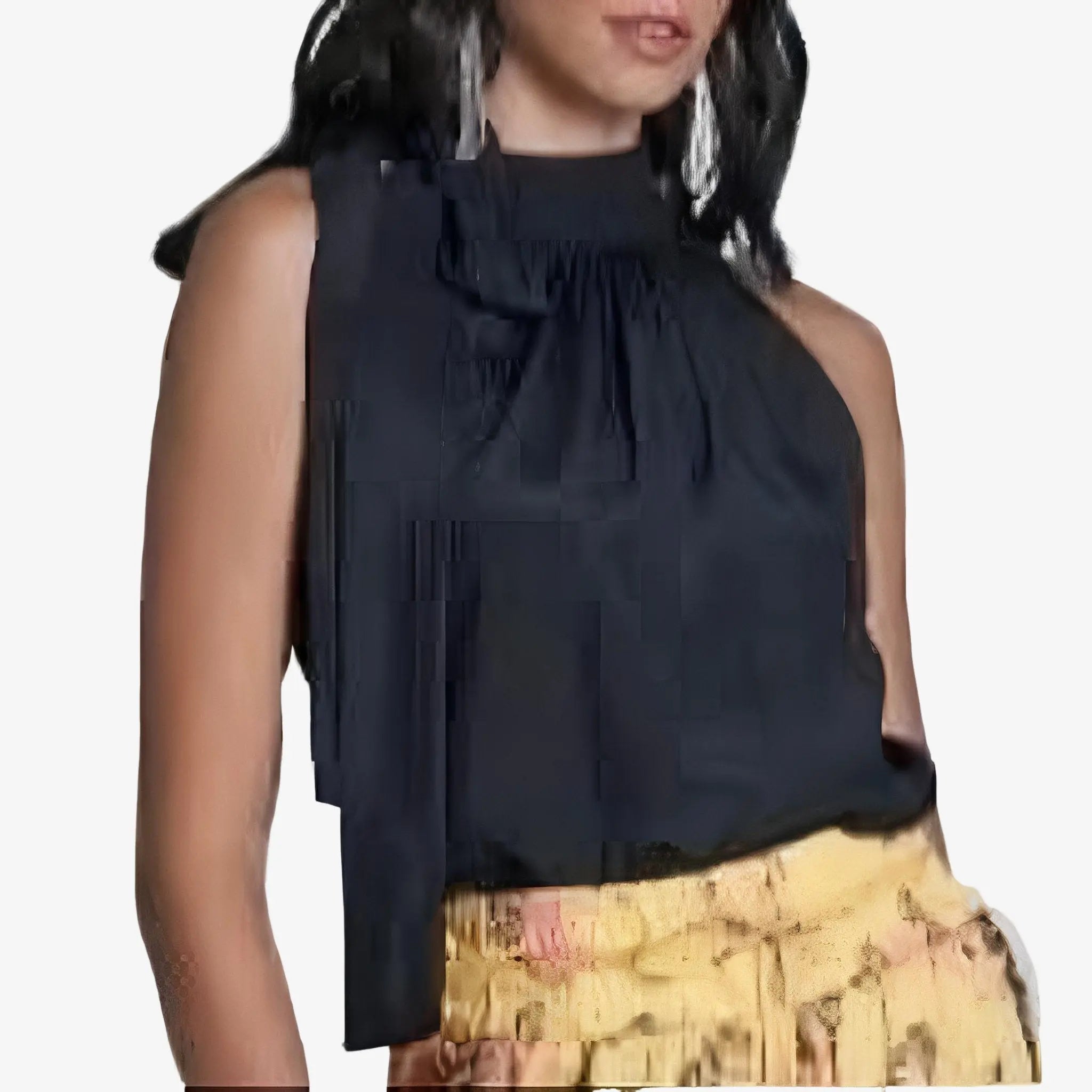 SATIN | Brazilian Luxury Fashion LETHICIA BRONSTEIN LETHICIA BRONSTEIN Blouse with Neck Tie Alessia Crepe Black