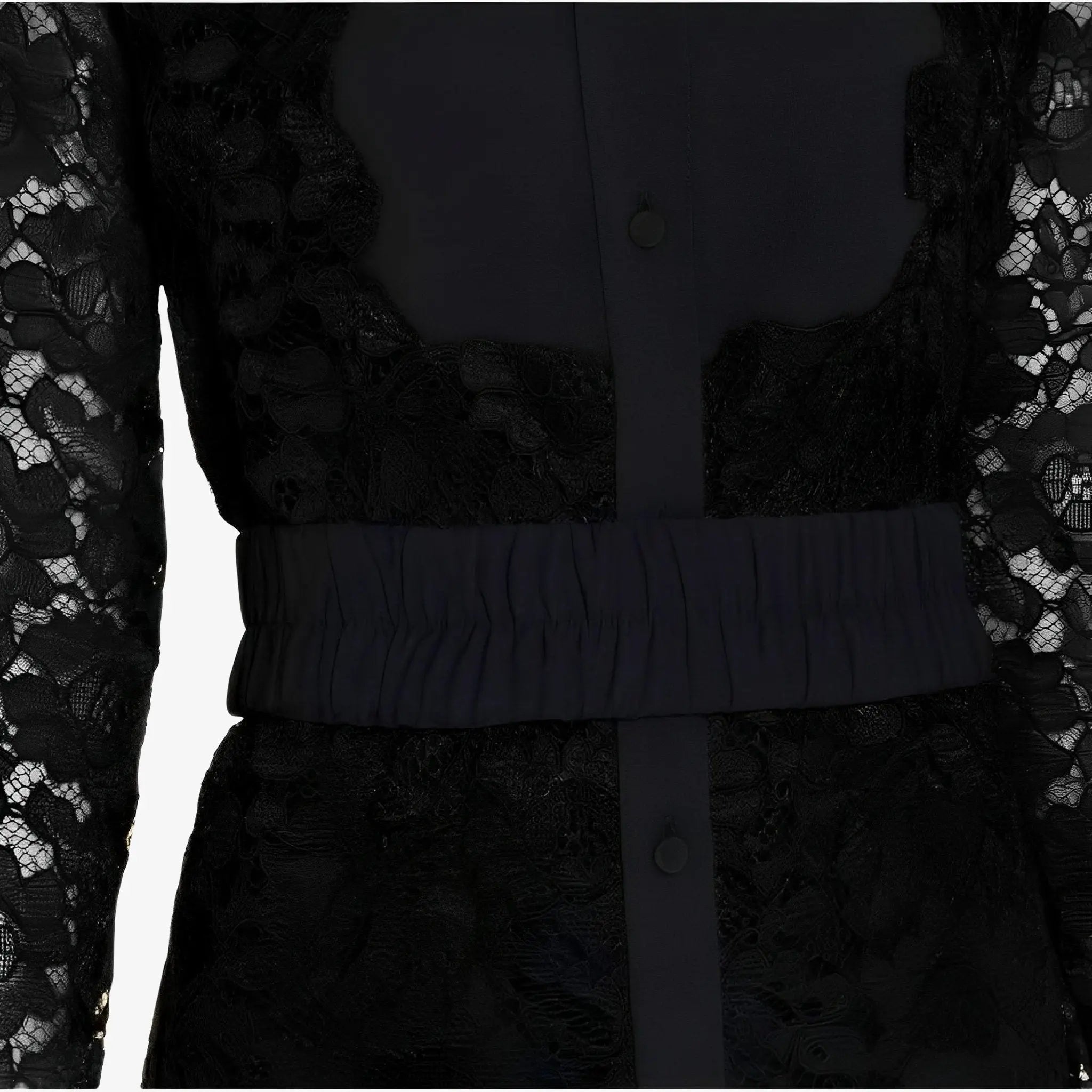 SATIN | Brazilian Luxury Fashion LETHICIA BRONSTEIN LETHICIA BRONSTEIN Chemise Ada Lace and Crepe Black