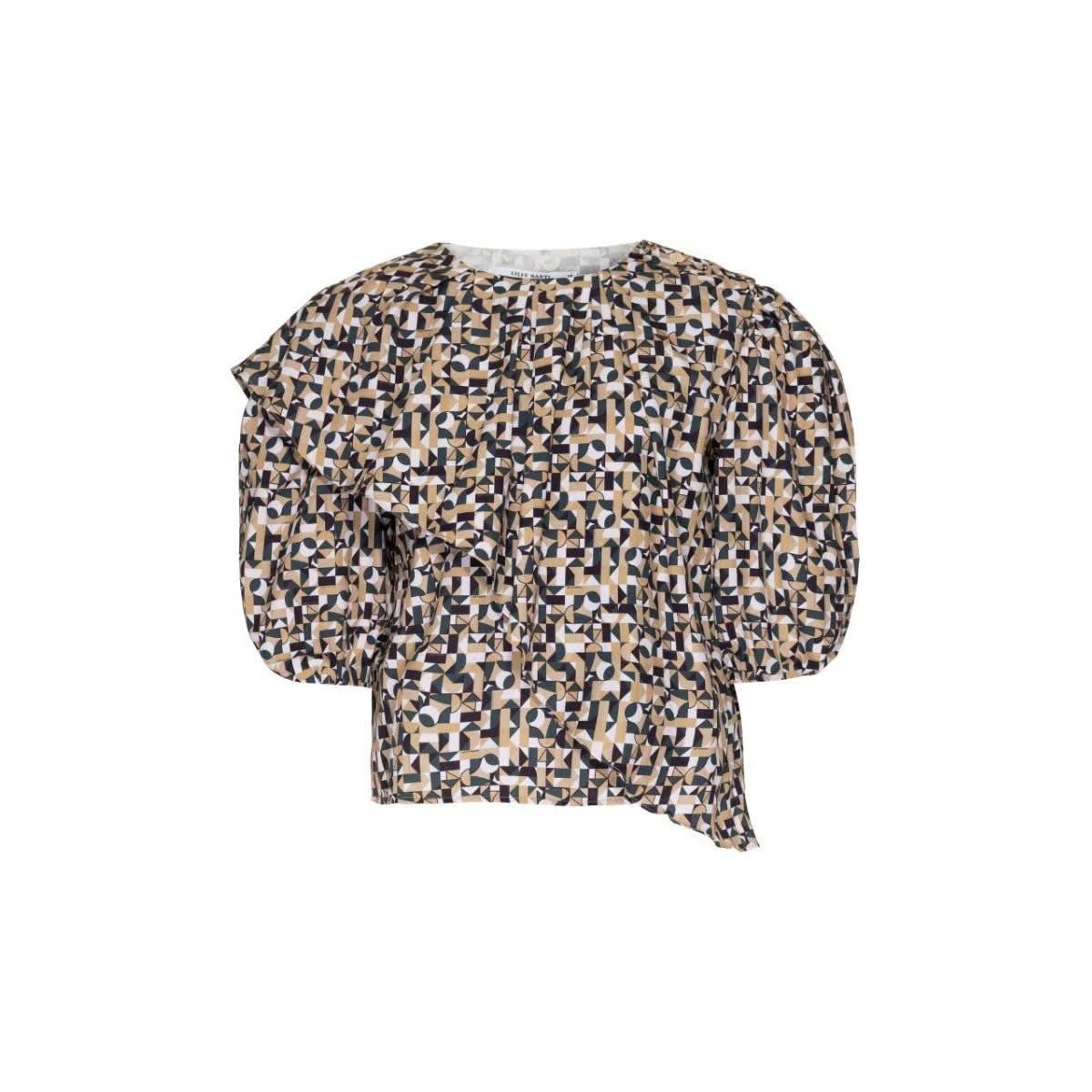 LILLY SARTI Cubism Tricoline Blouse Black - SATIN | Brazilian Luxury Fashion