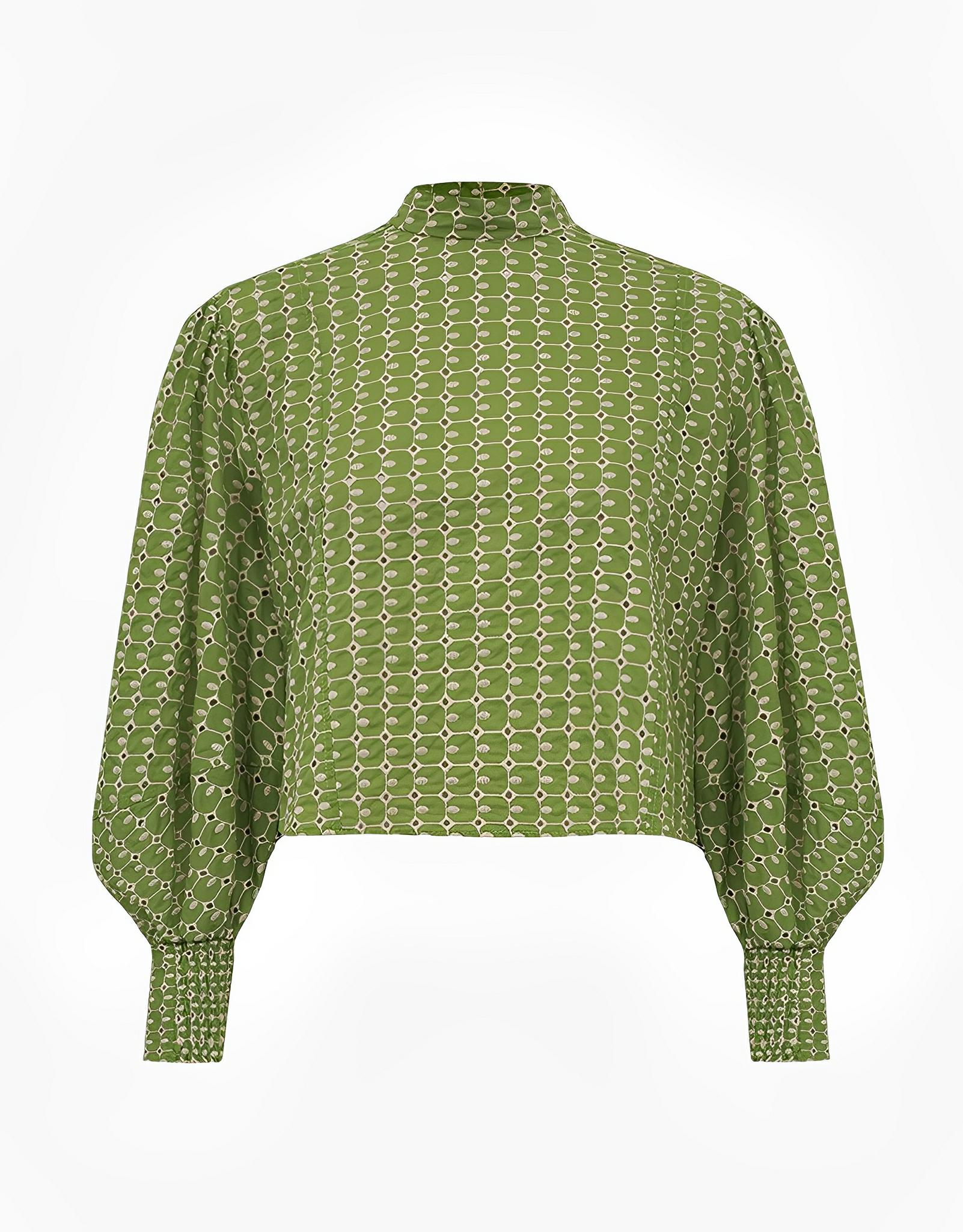 SATIN | Brazilian Luxury Fashion LILLY SARTI LILLY SARTI Long Sleeve Lace Blouse Casulo