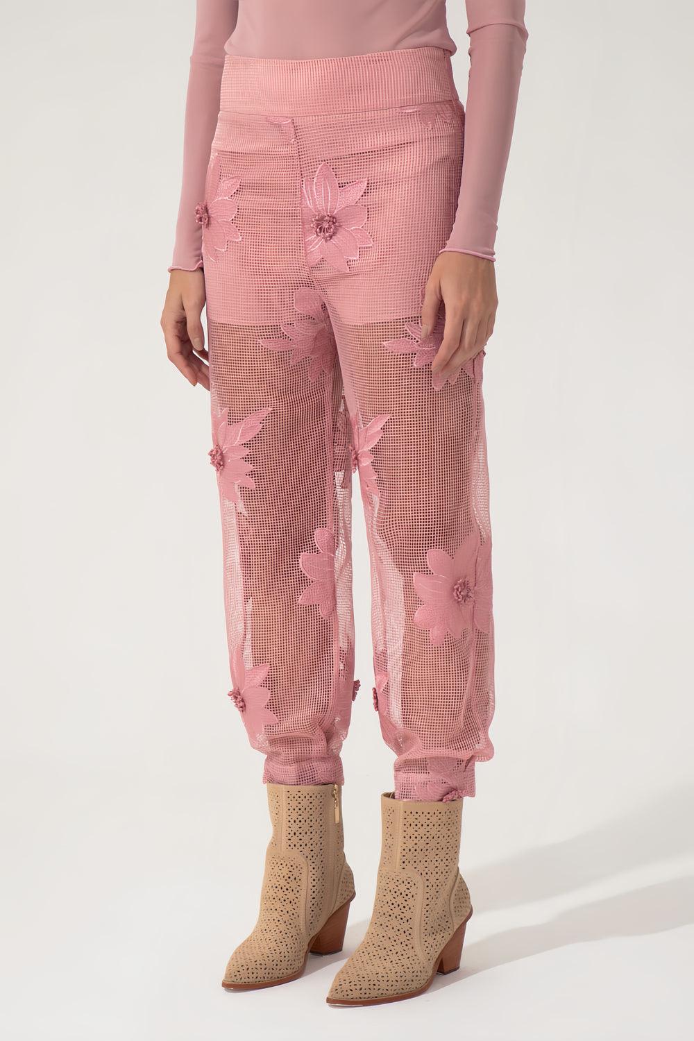 MIXED Lauren Pants In Pink Color - SATIN | Brazilian Luxury Fashion