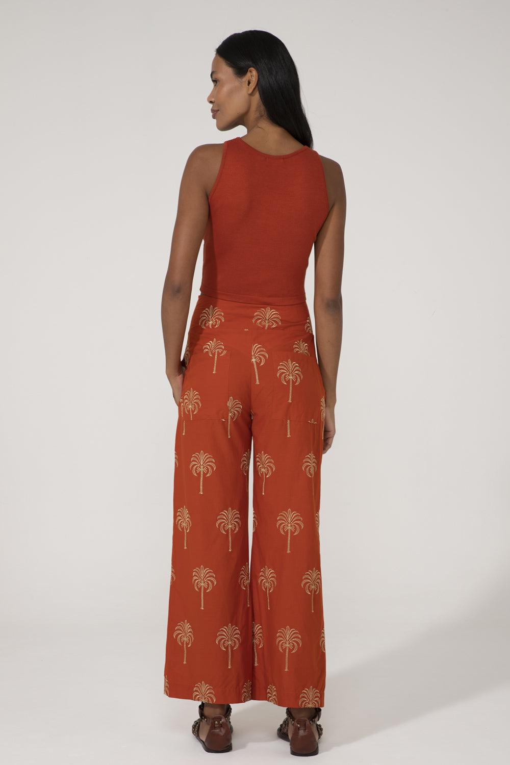 MIXED Coqueiro Pants In Cocou Color - SATIN | Brazilian Luxury Fashion