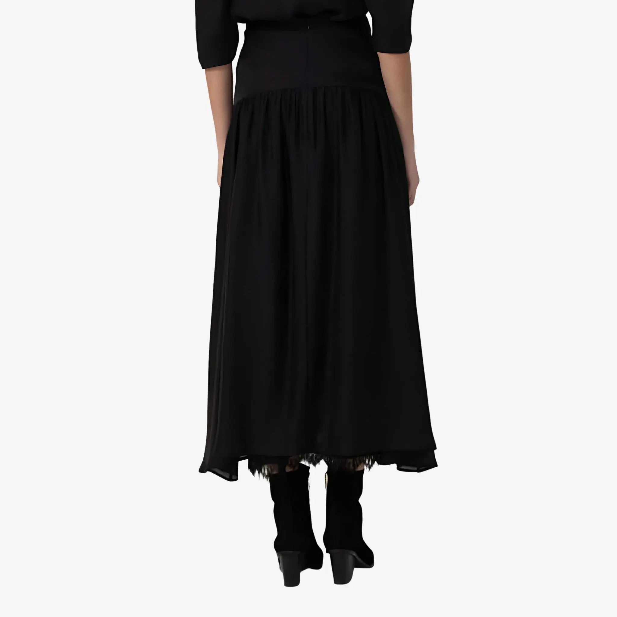 SATIN | Brazilian Luxury Fashion MIXED MIXED Carmen Skirt In Black Color