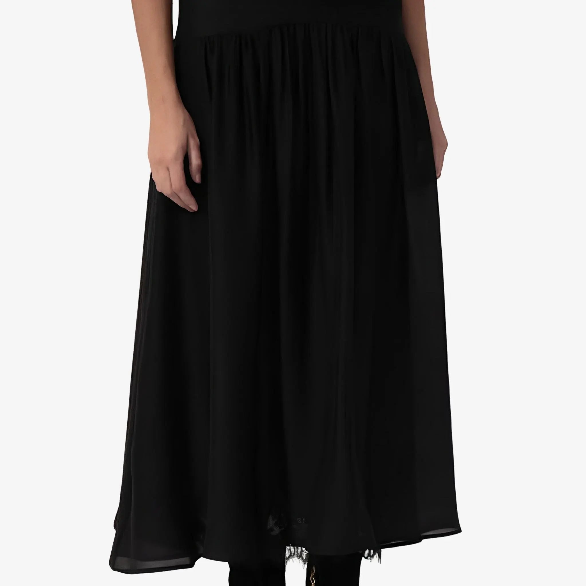 SATIN | Brazilian Luxury Fashion MIXED MIXED Carmen Skirt In Black Color