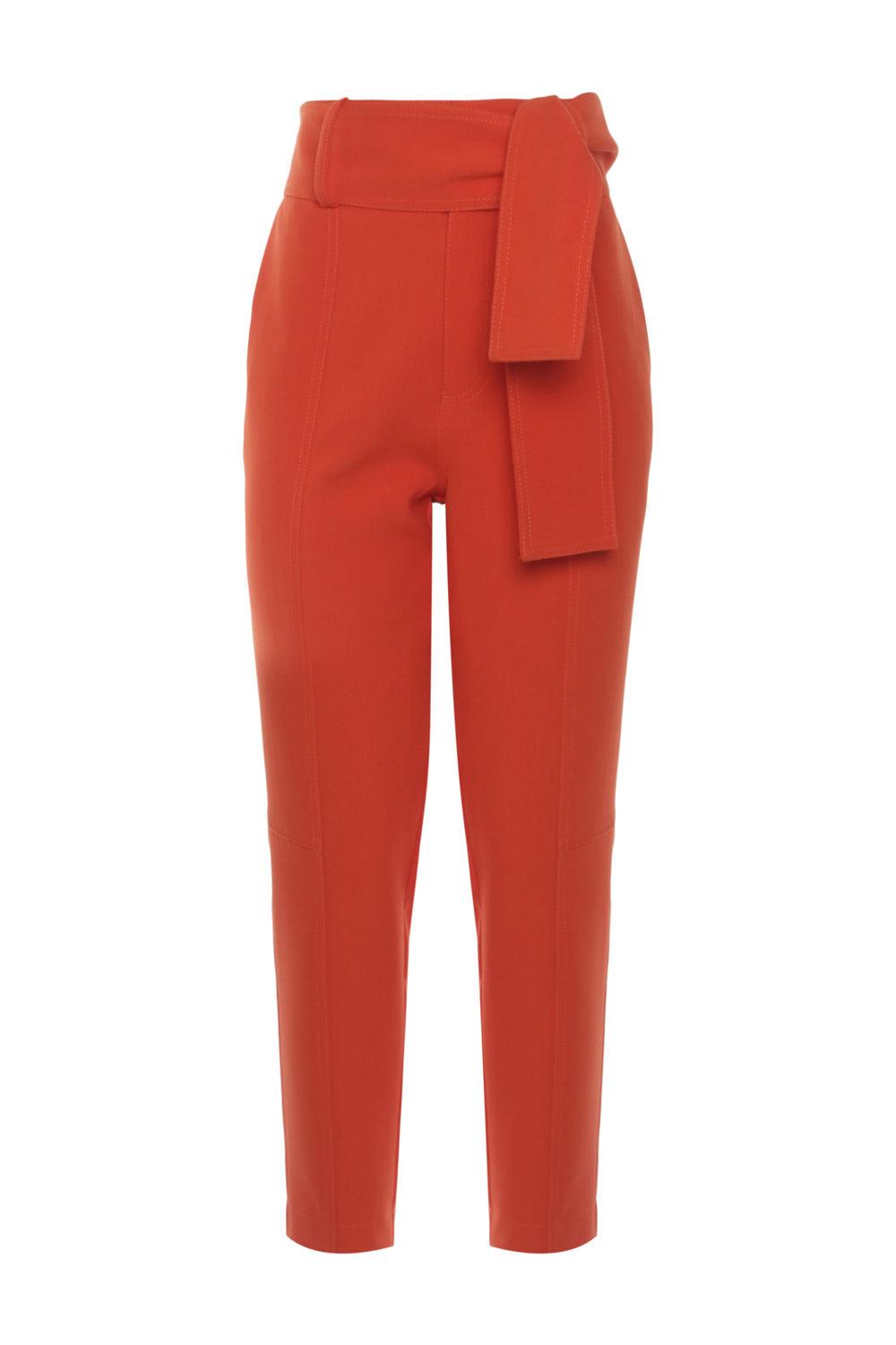 MIXED Eleonora Pants In Orange Color - SATIN | Brazilian Luxury Fashion