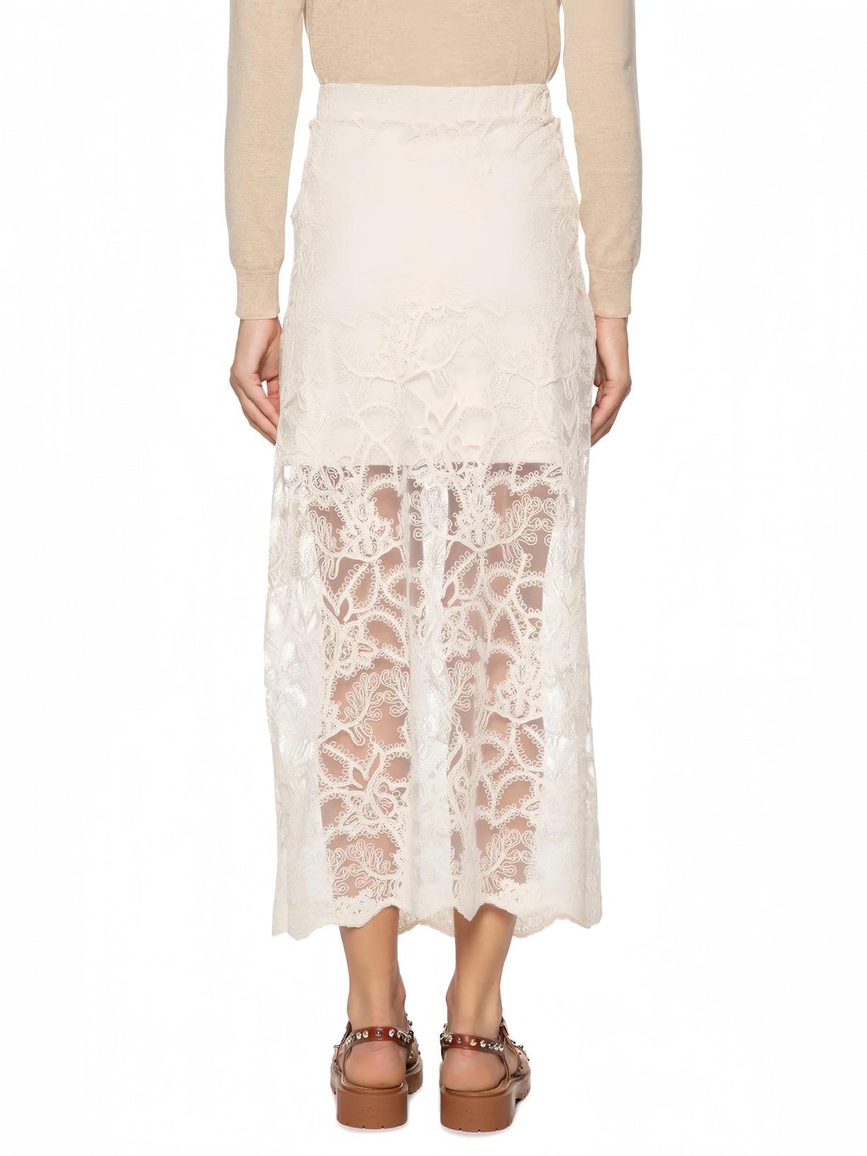 MIXED Tule Sofia Skirt In Off-White Color - SATIN | Brazilian Luxury Fashion