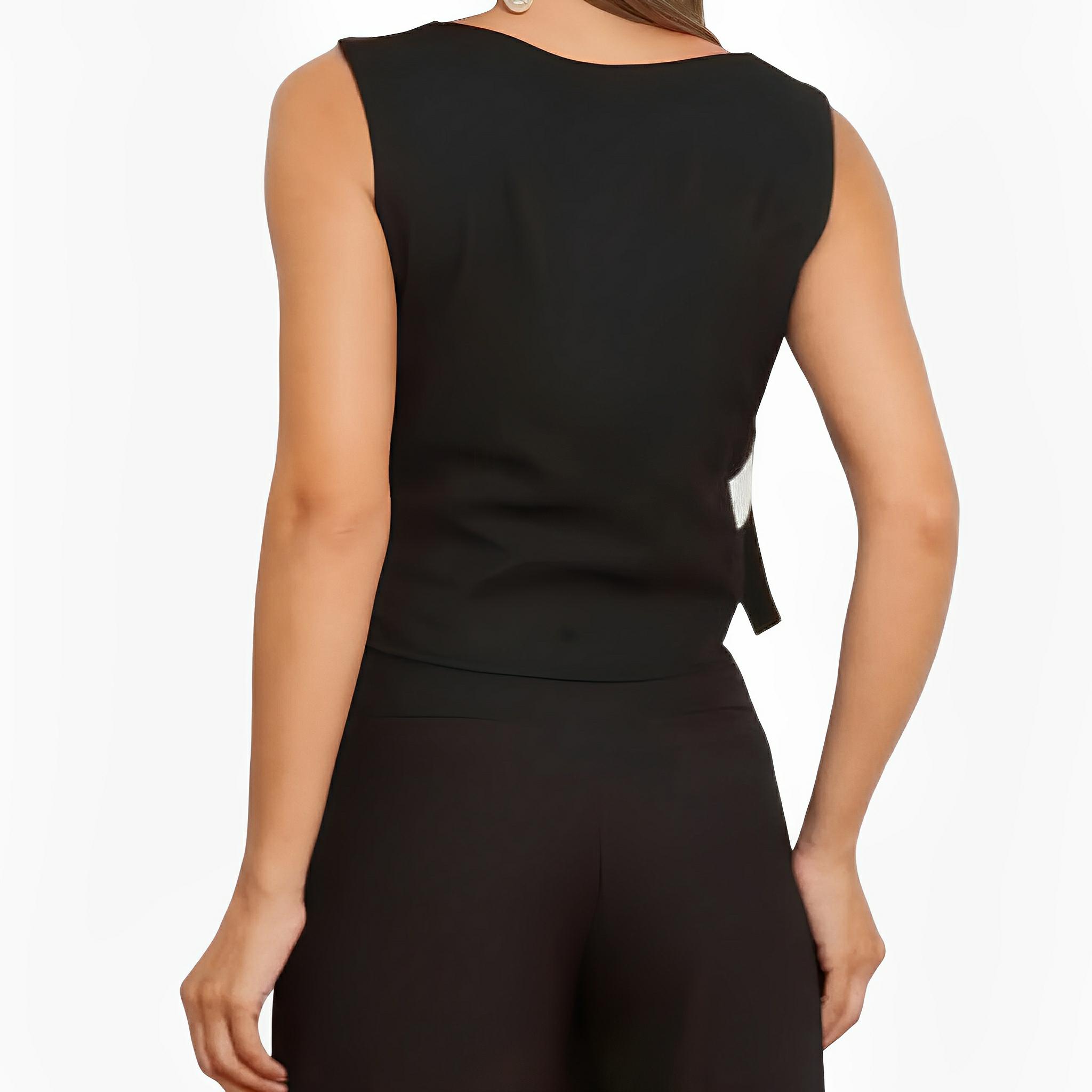 SATIN | Brazilian Luxury Fashion TON AGE TONAGE Black and Off-White Crepe Vienna Blouse