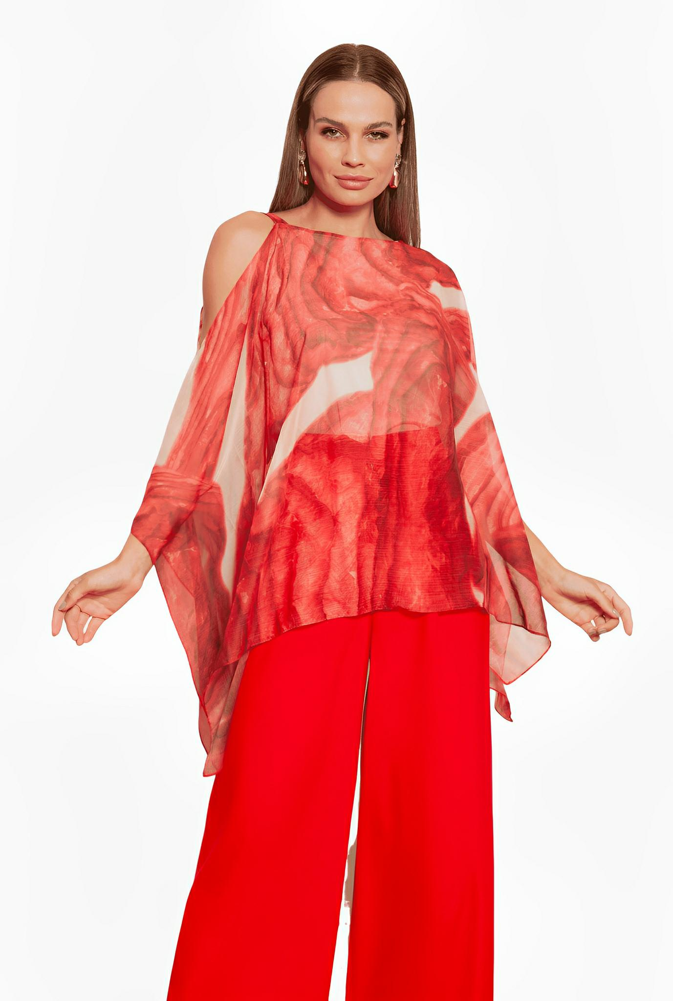 SATIN | Brazilian Luxury Fashion TON AGE TONAGE Print Silky Crepon Tunic