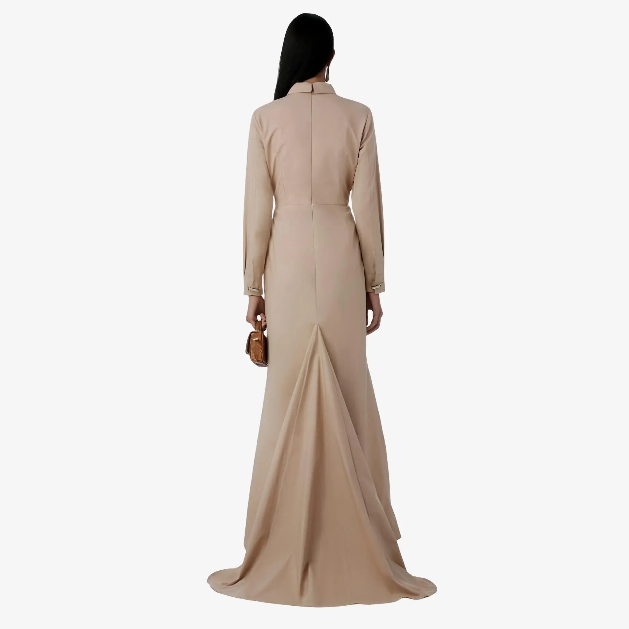 SATIN | Brazilian Luxury Fashion MISCI MISCI Helena Beige Dress