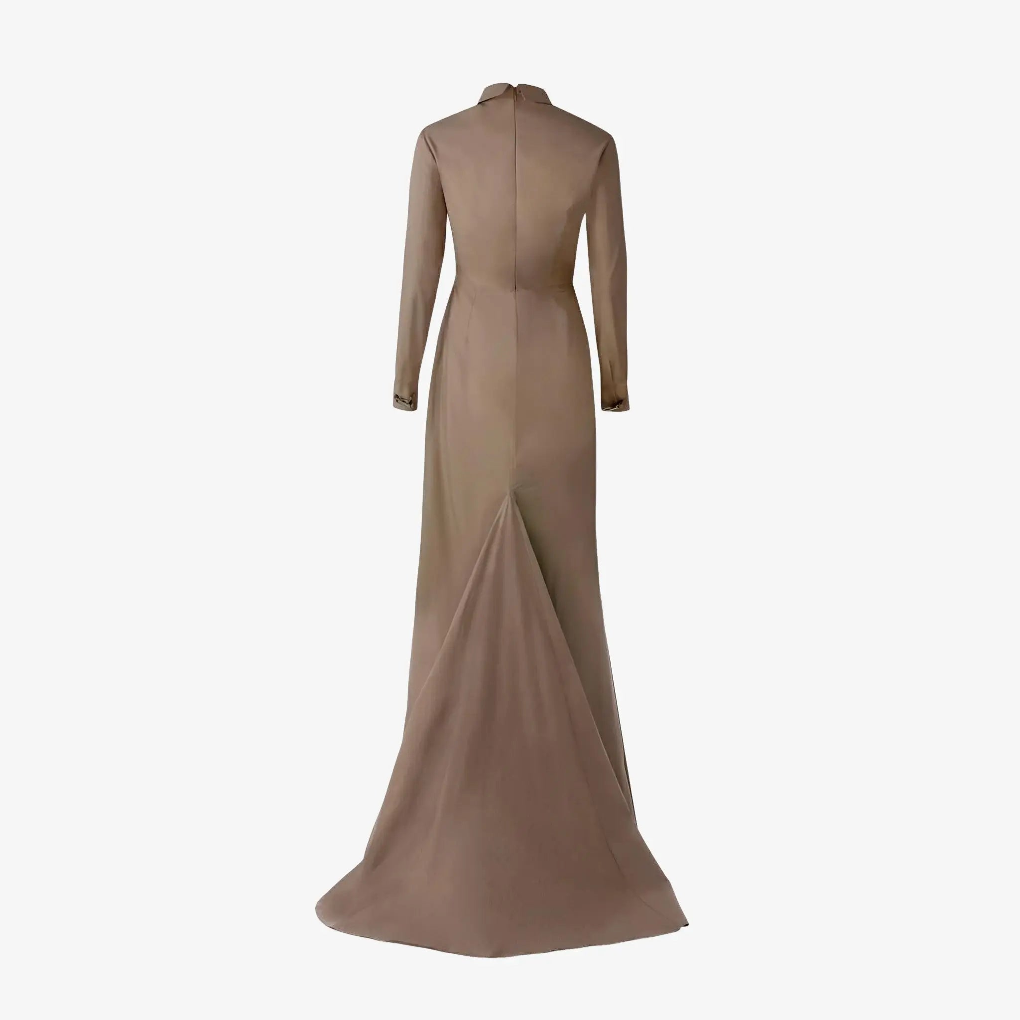 SATIN | Brazilian Luxury Fashion MISCI MISCI Helena Beige Dress